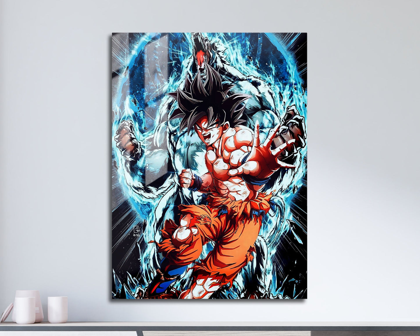 Anime Town Creations Metal Poster Dragon Ball Goku Inner Beast 5" x 7" Home Goods - Anime Dragon Ball Metal Poster