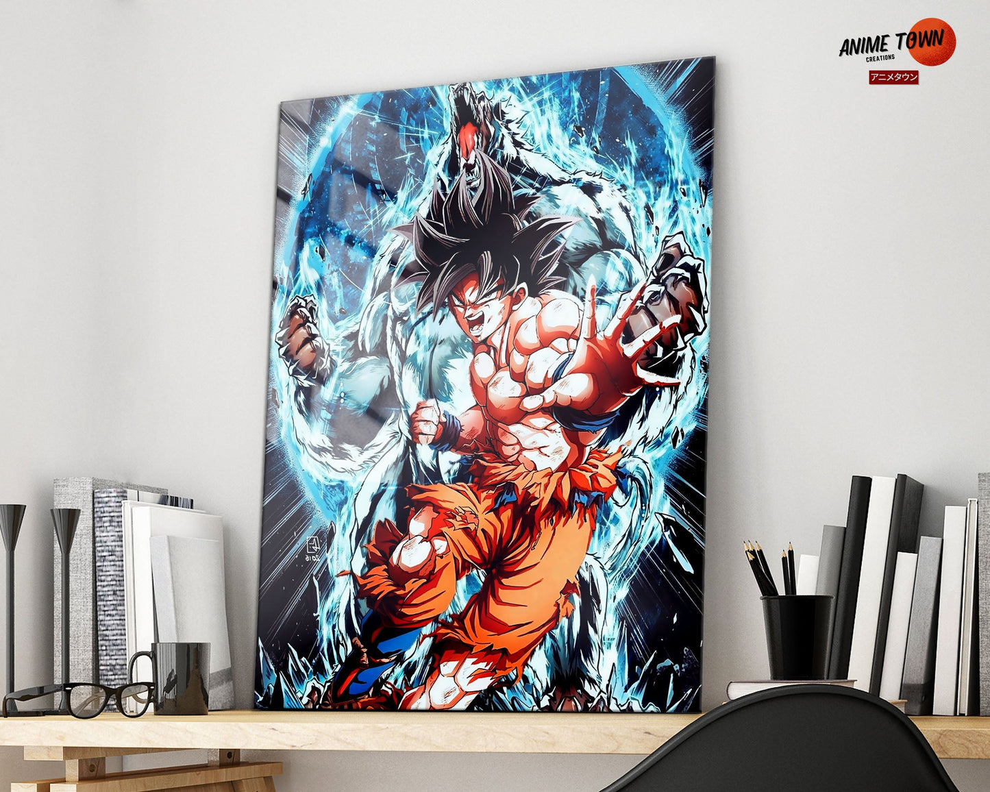 Anime Town Creations Metal Poster Dragon Ball Goku Inner Beast 11" x 17" Home Goods - Anime Dragon Ball Metal Poster