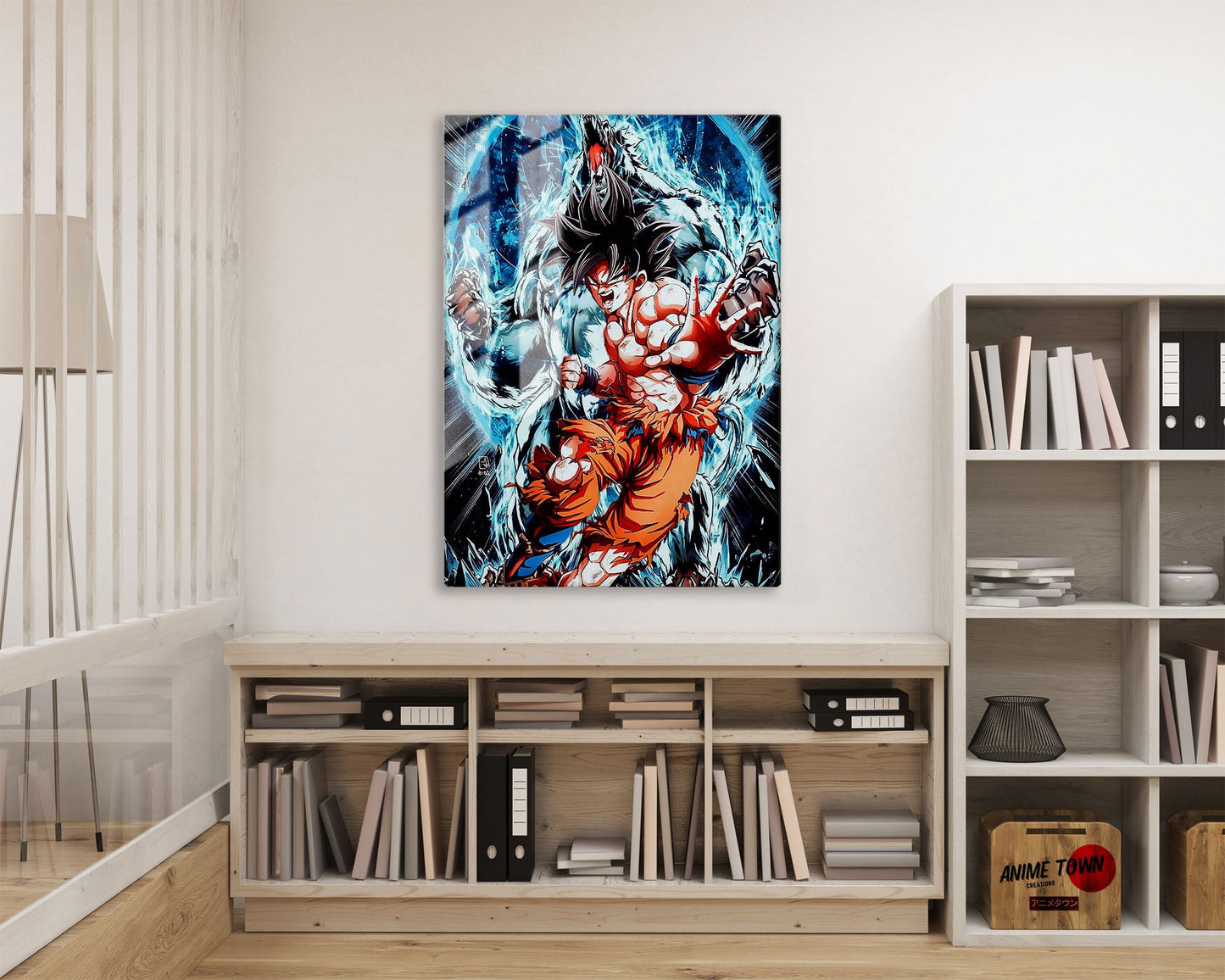 Anime Town Creations Metal Poster Dragon Ball Goku Inner Beast 11" x 17" Home Goods - Anime Dragon Ball Metal Poster