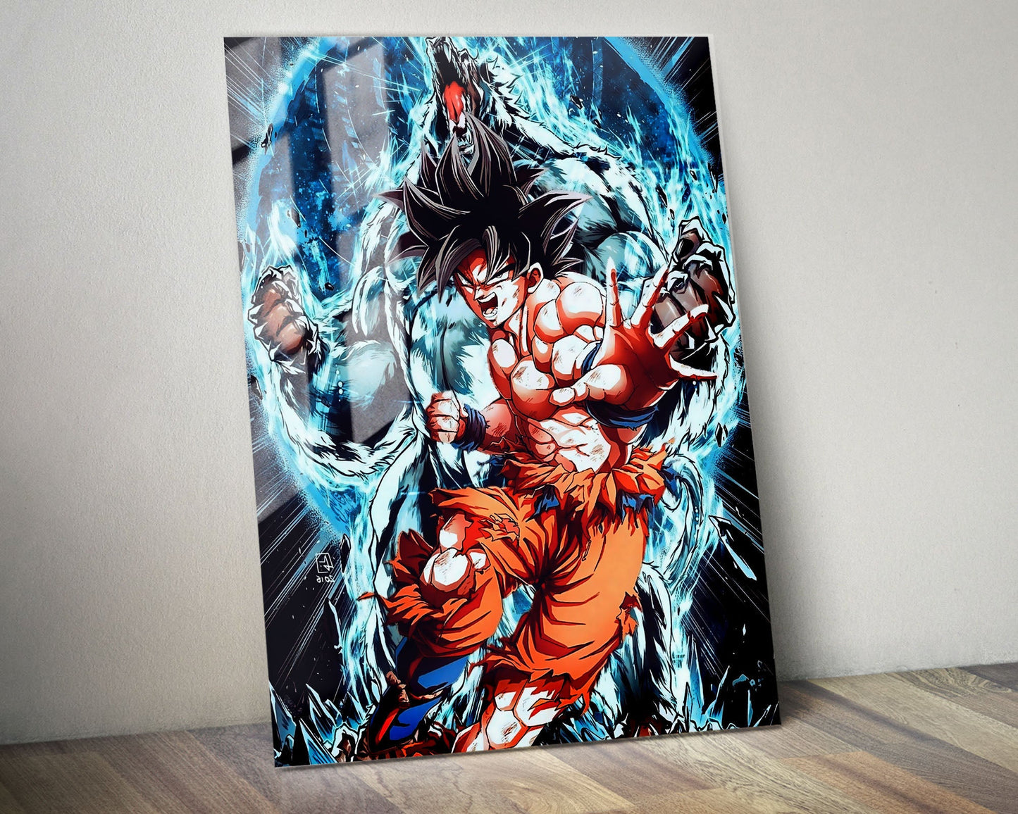 Anime Town Creations Metal Poster Dragon Ball Goku Inner Beast 24" x 36" Home Goods - Anime Dragon Ball Metal Poster