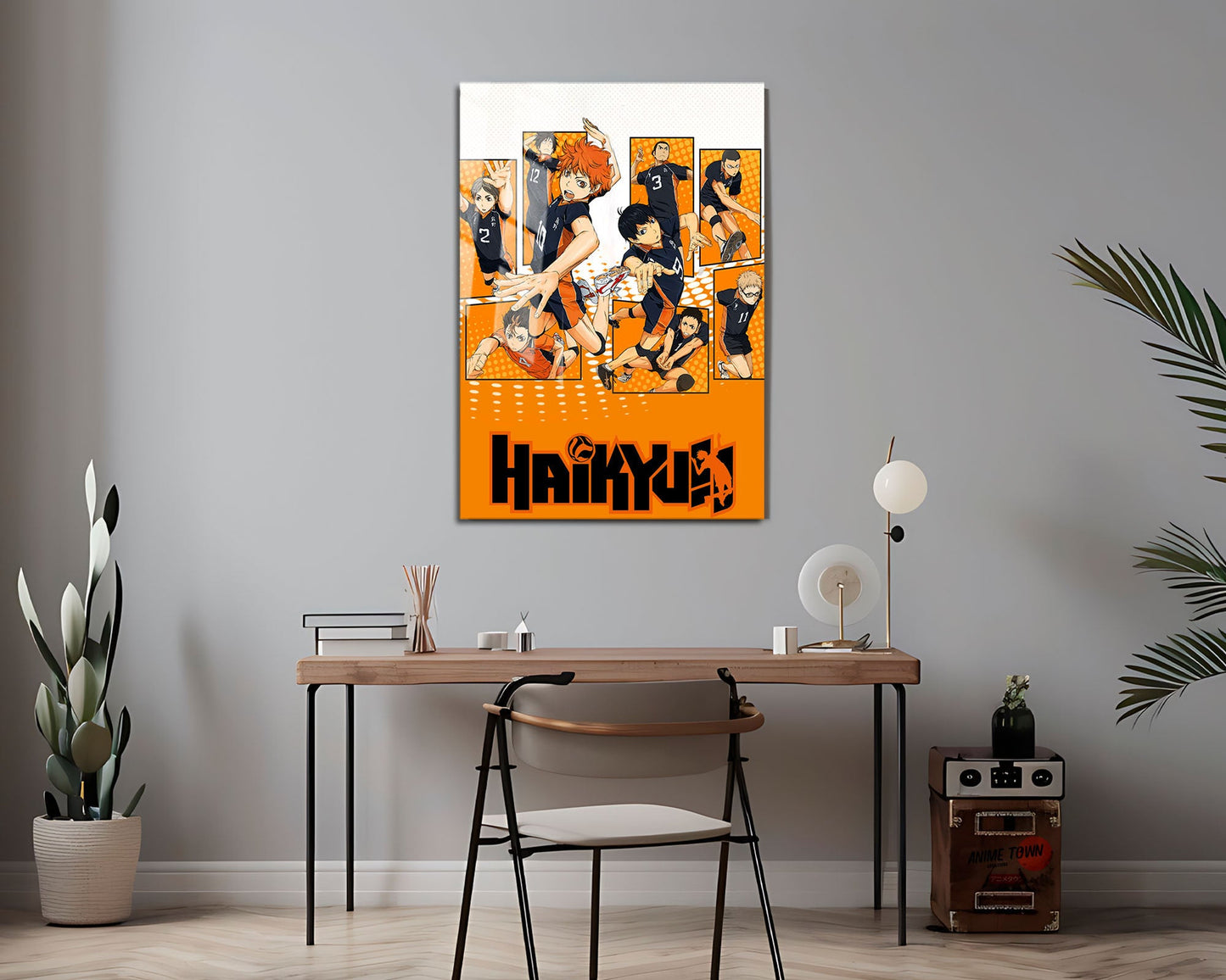 Anime Town Creations Metal Poster Haikyuu Minimalist Orange 16" x 24" Home Goods - Anime Haikyuu Metal Poster