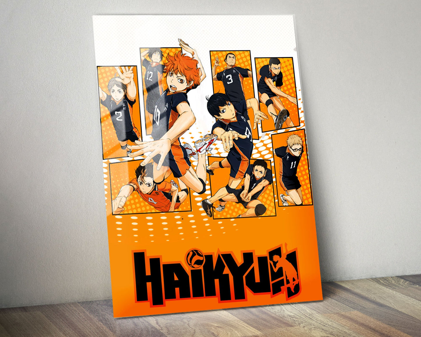Anime Town Creations Metal Poster Haikyuu Minimalist Orange 24" x 36" Home Goods - Anime Haikyuu Metal Poster