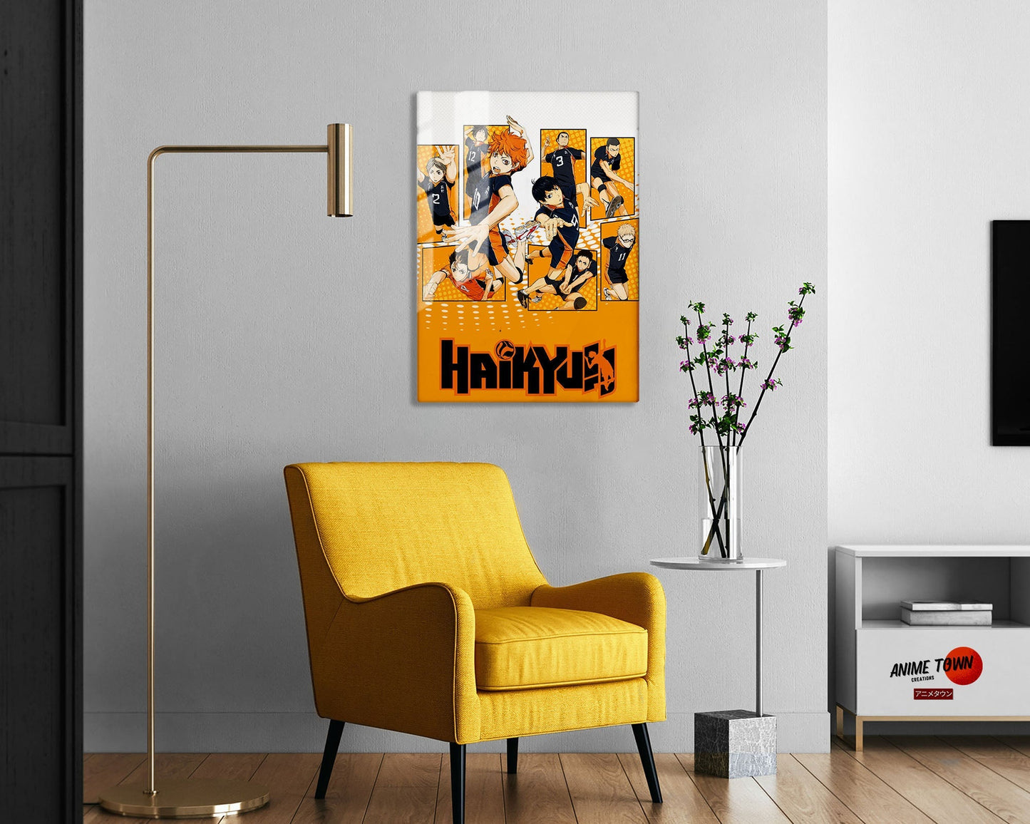 Haikyuu Minimalist Orange Metal Poster