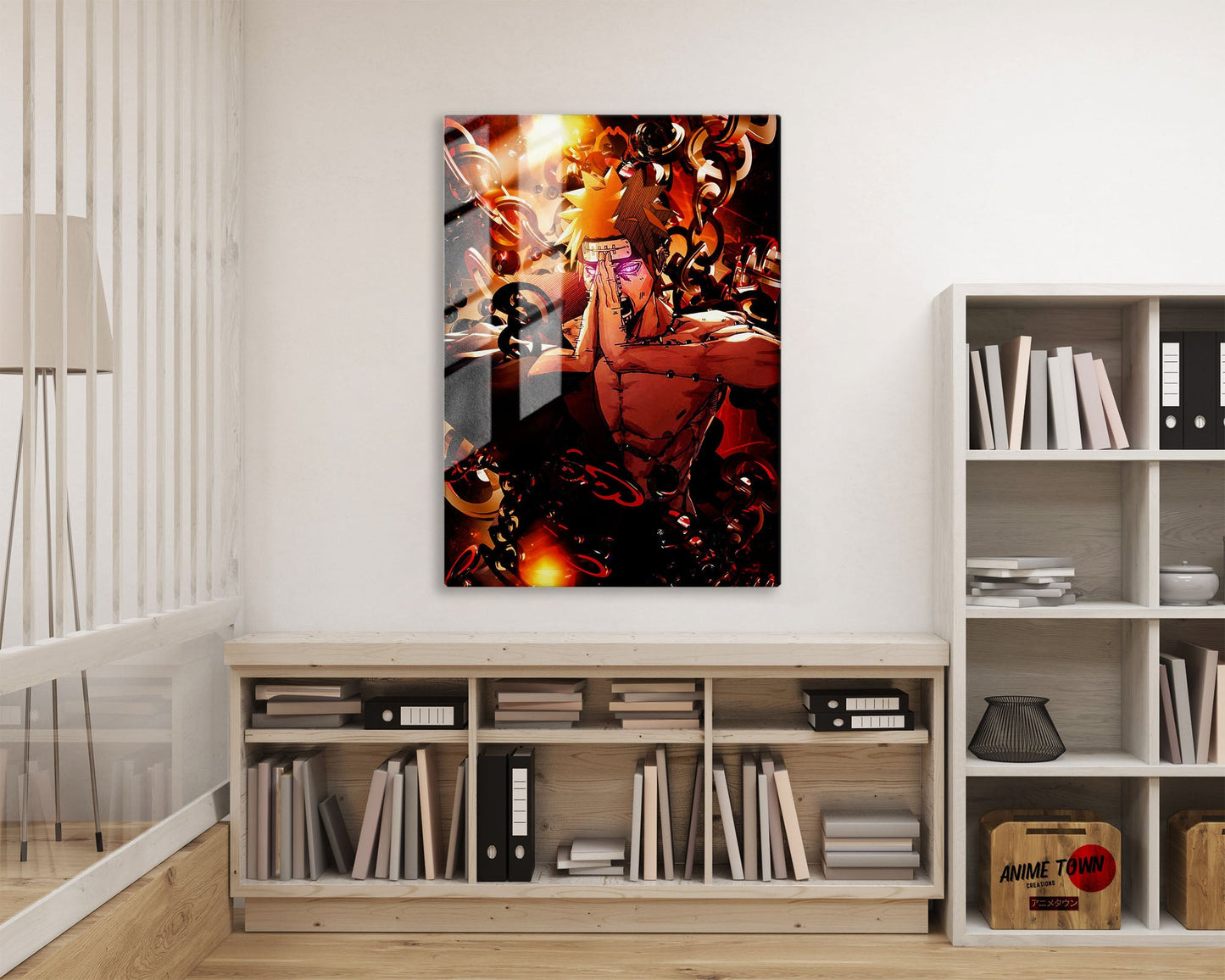 Anime Town Creations Metal Poster Naruto Pain Almighty Push 11" x 17" Home Goods - Anime Naruto Metal Poster