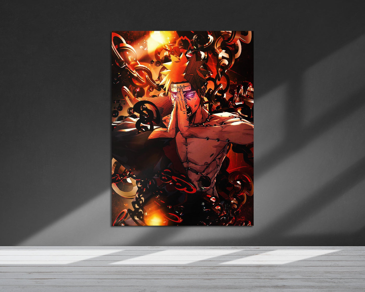 Anime Town Creations Metal Poster Naruto Pain Almighty Push 24" x 36" Home Goods - Anime Naruto Metal Poster