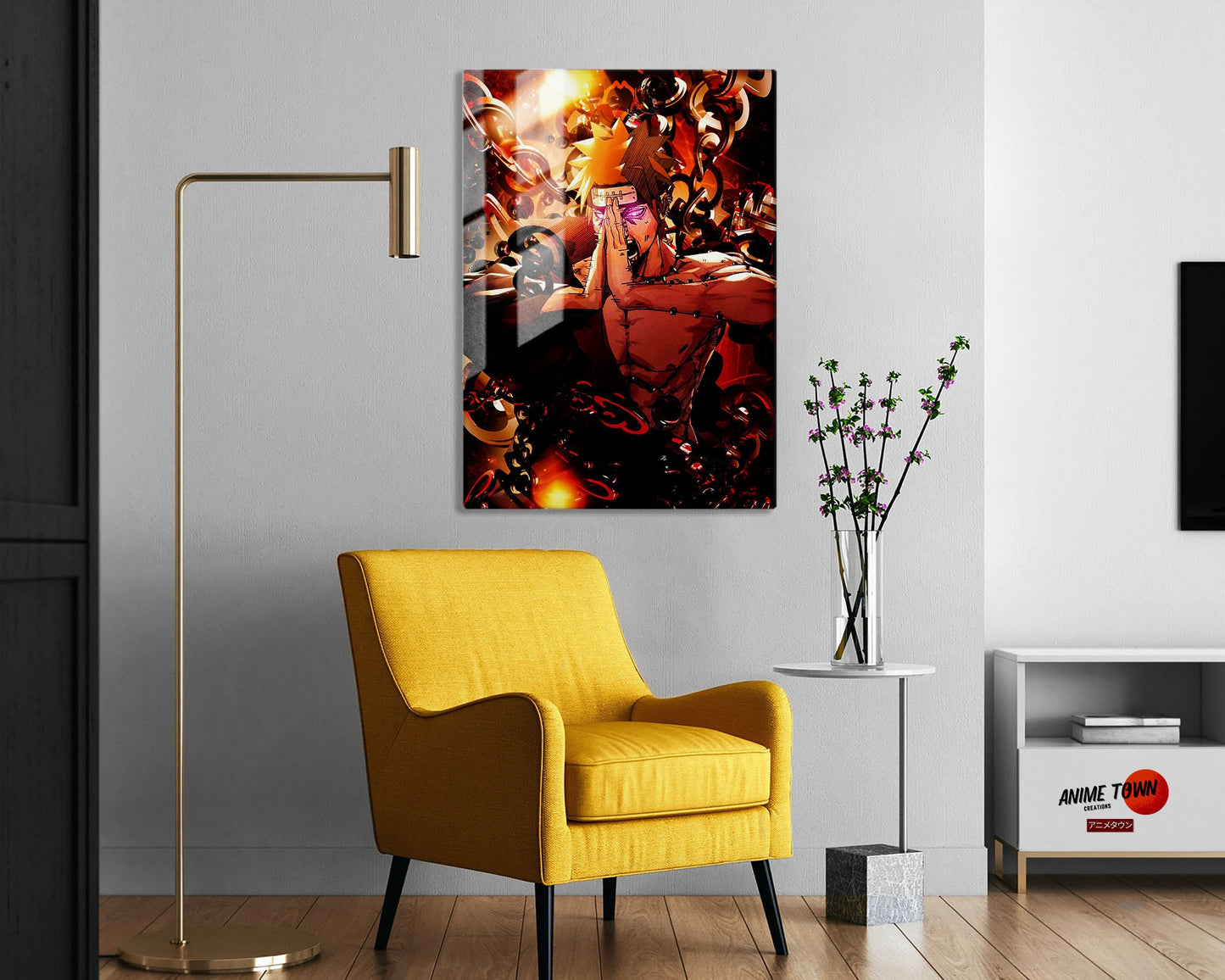 Anime Town Creations Metal Poster Naruto Pain Almighty Push 24" x 36" Home Goods - Anime Naruto Metal Poster