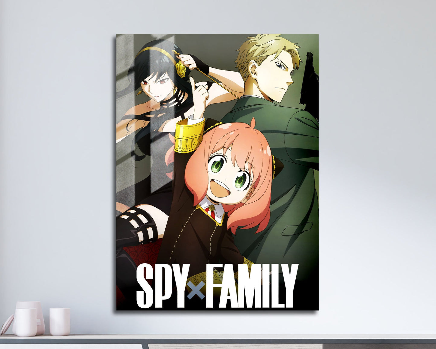 Anime Town Creations Metal Poster Spy x Family Group 5" x 7" Home Goods - Anime Spy x Family Metal Poster