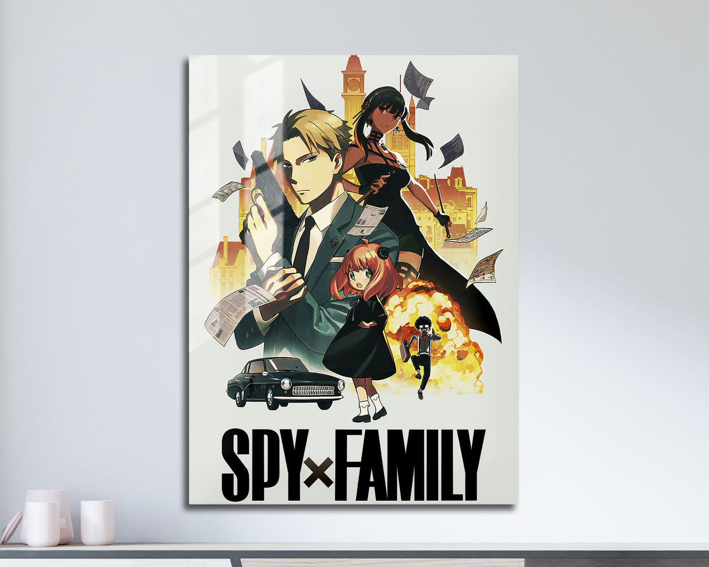 Anime Town Creations Metal Poster Spy x Family 5" x 7" Home Goods - Anime Spy x Family Metal Poster