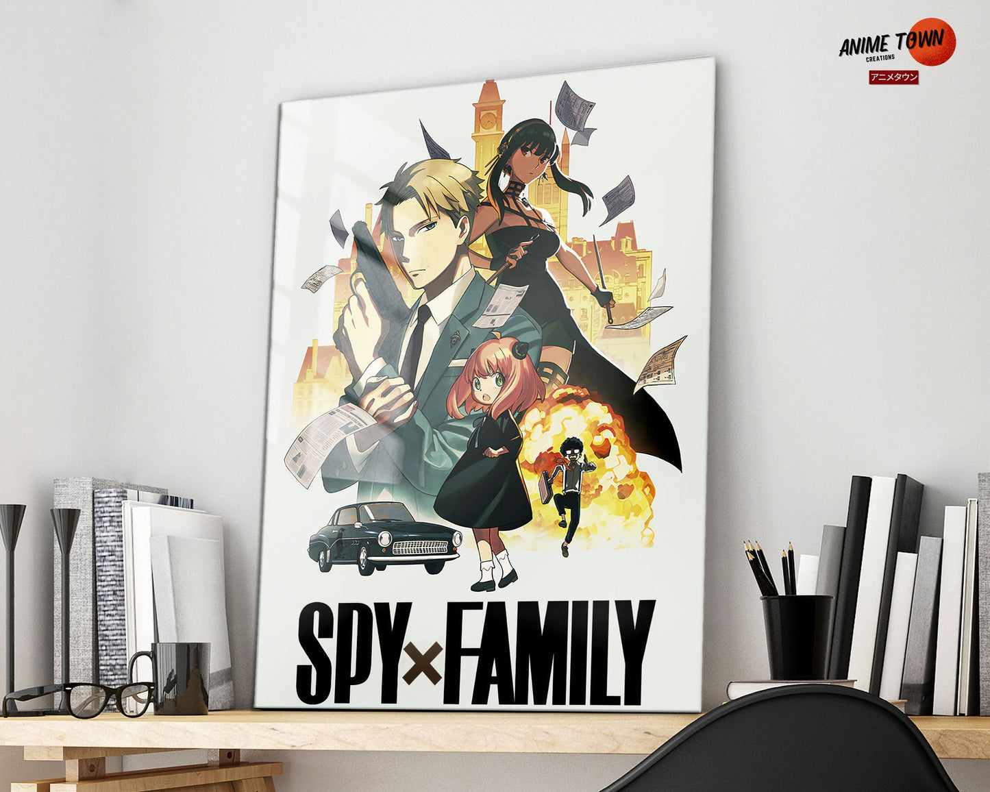 Anime Town Creations Metal Poster Spy x Family 11" x 17" Home Goods - Anime Spy x Family Metal Poster