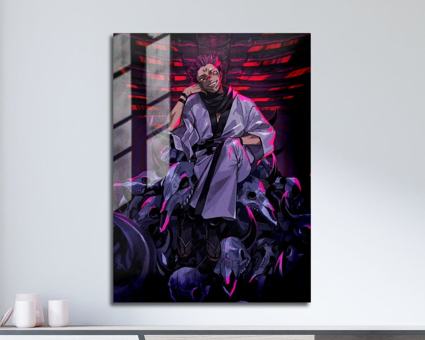 Anime Town Creations Metal Poster Jujutsu Kaisen Sukuna Malevolent Shrine 11" x 17" Home Goods - Anime Jujutsu Kaisen Metal Poster