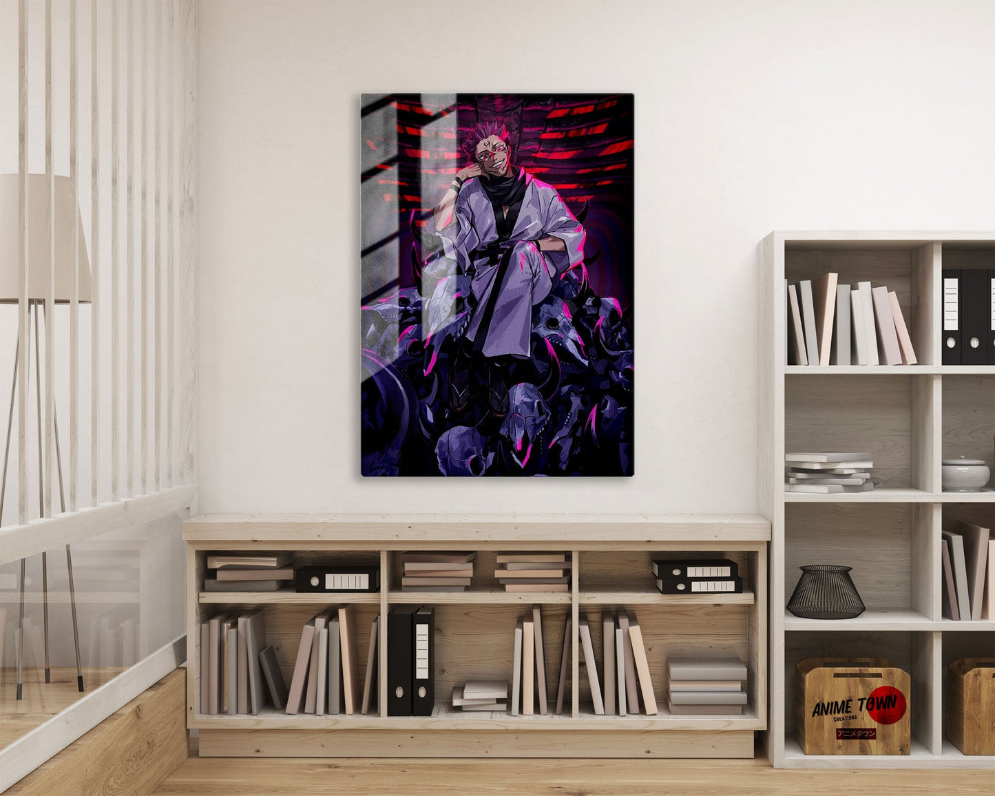 Anime Town Creations Metal Poster Jujutsu Kaisen Sukuna Malevolent Shrine 16" x 24" Home Goods - Anime Jujutsu Kaisen Metal Poster