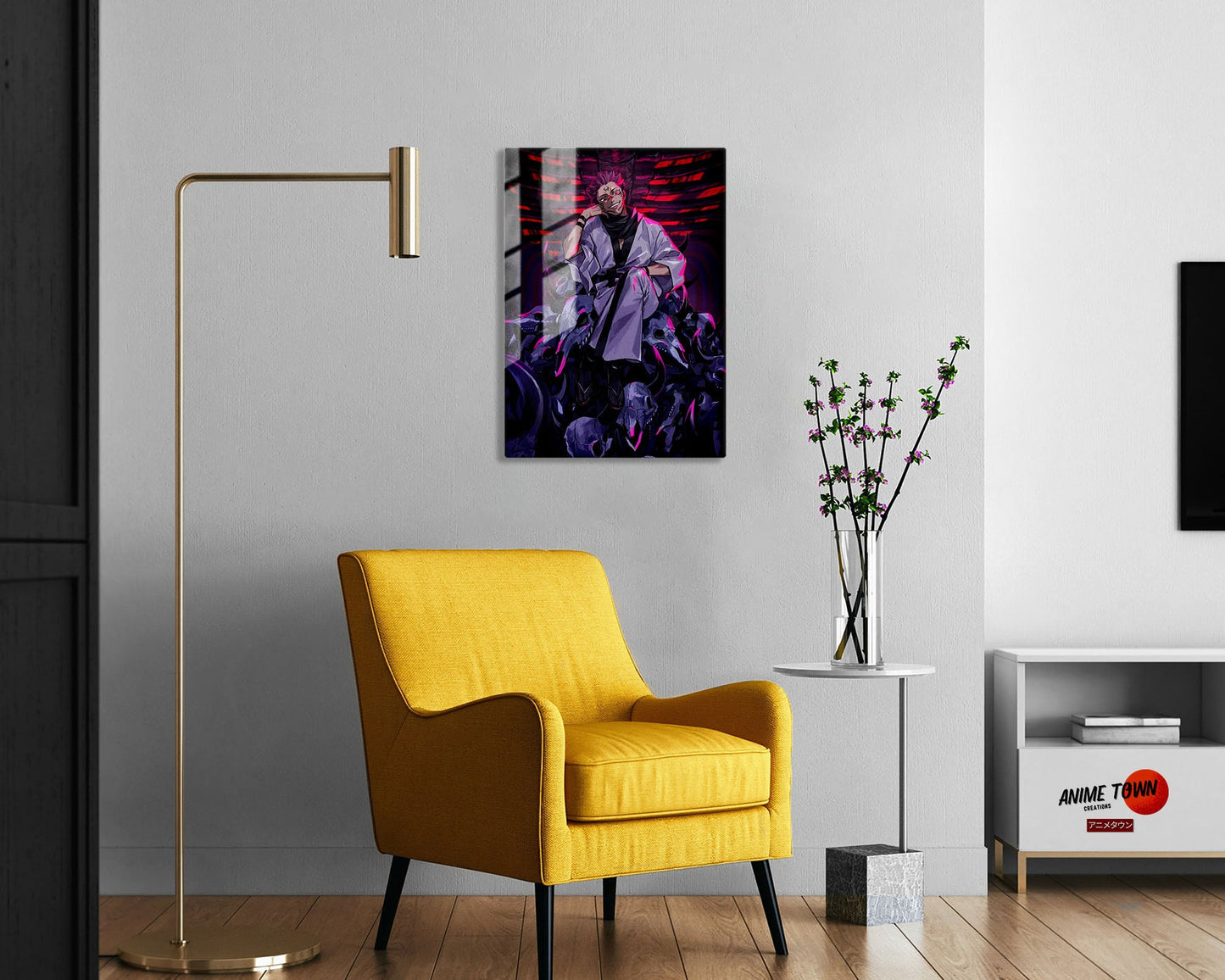 Anime Town Creations Metal Poster Jujutsu Kaisen Sukuna Malevolent Shrine 5" x 7" Home Goods - Anime Jujutsu Kaisen Metal Poster
