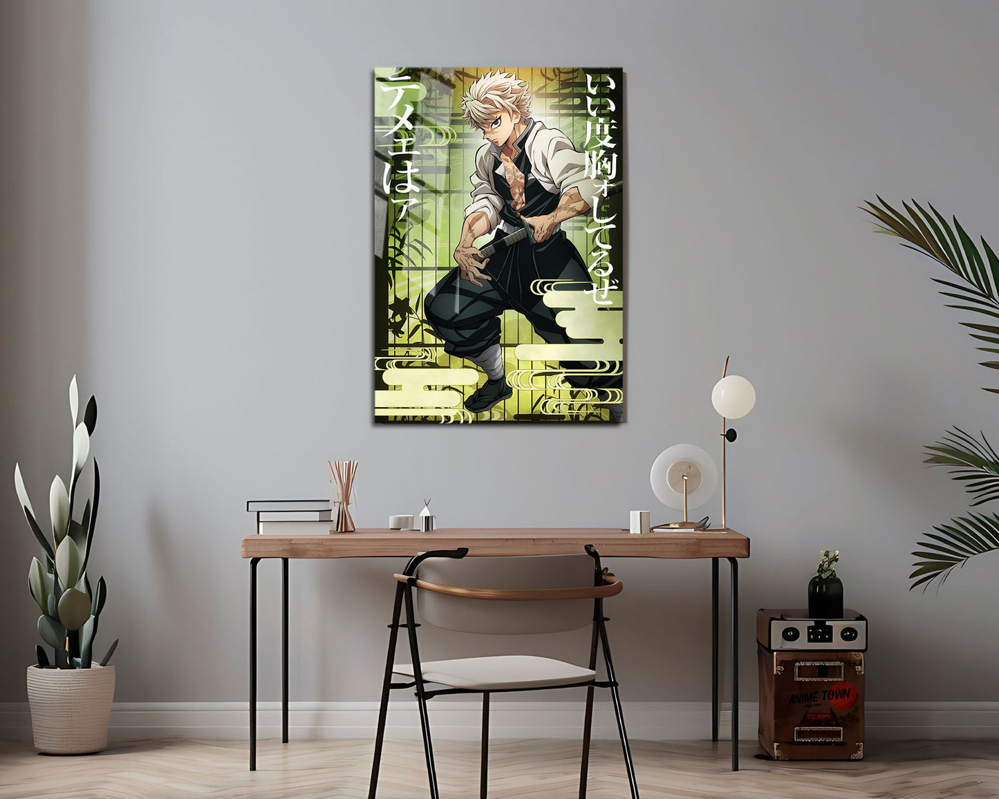 Anime Town Creations Metal Poster Demon Slayer Sanemi Shinazugawa Feature 24" x 36" Home Goods - Anime Demon Slayer Metal Poster