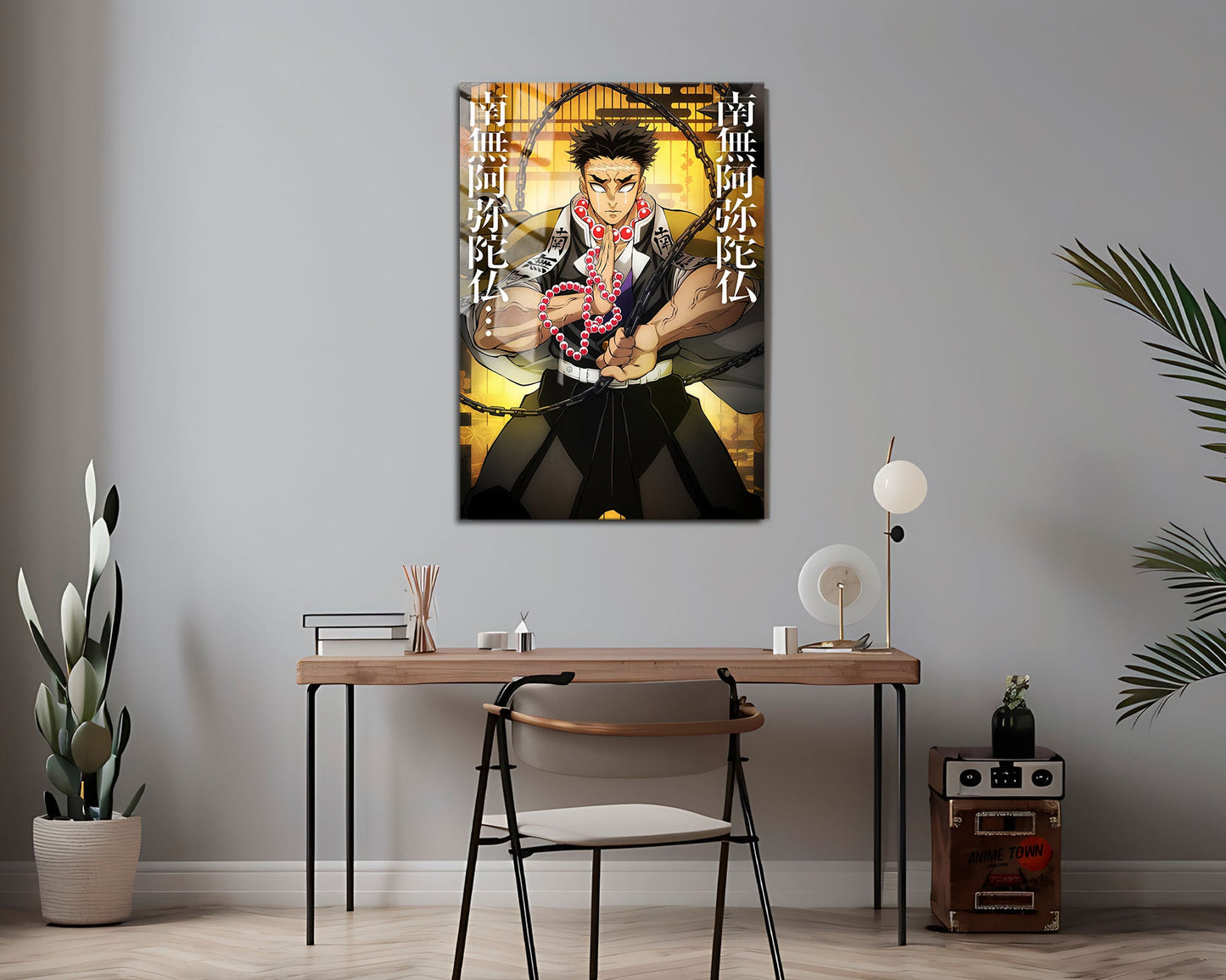 Anime Town Creations Metal Poster Demon Slayer Gyomei Himejima Feature 24" x 36" Home Goods - Anime Demon Slayer Metal Poster