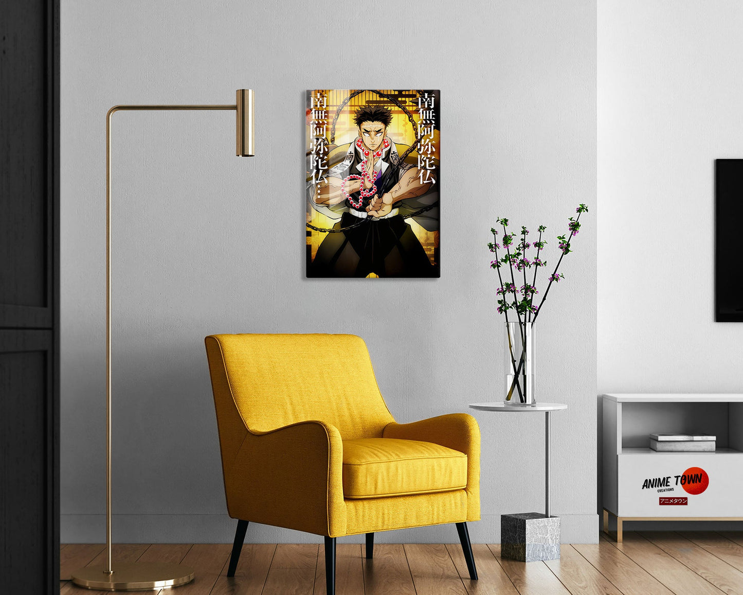Anime Town Creations Metal Poster Demon Slayer Gyomei Himejima Feature 5" x 7" Home Goods - Anime Demon Slayer Metal Poster