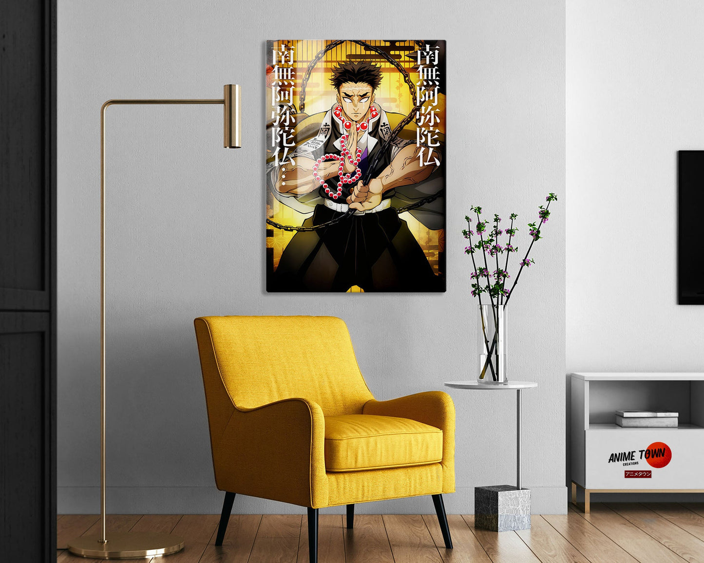 Anime Town Creations Metal Poster Demon Slayer Gyomei Himejima Feature 5" x 7" Home Goods - Anime Demon Slayer Metal Poster