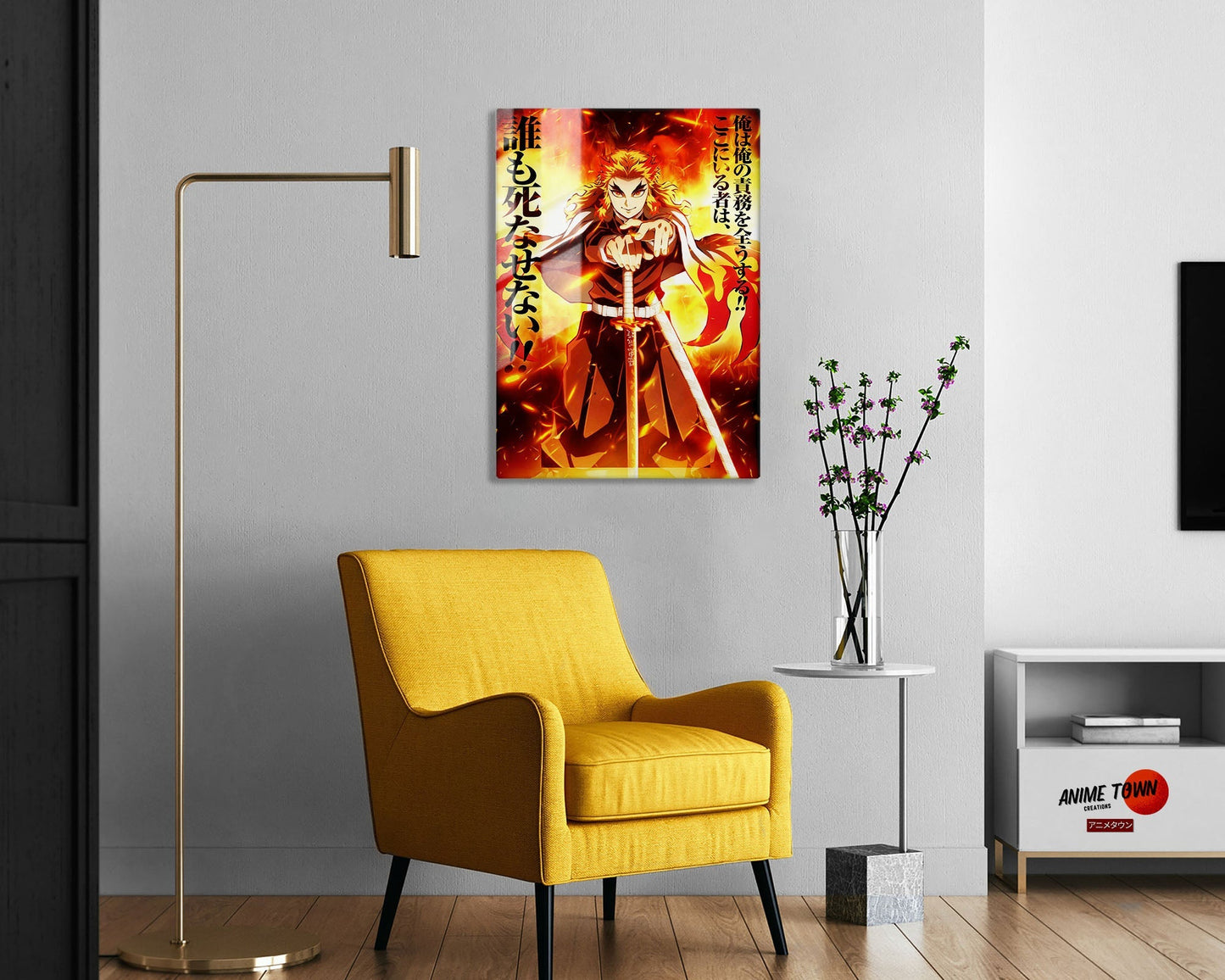 Demon Slayer Kyojuro Rengoku Feature Metal Poster