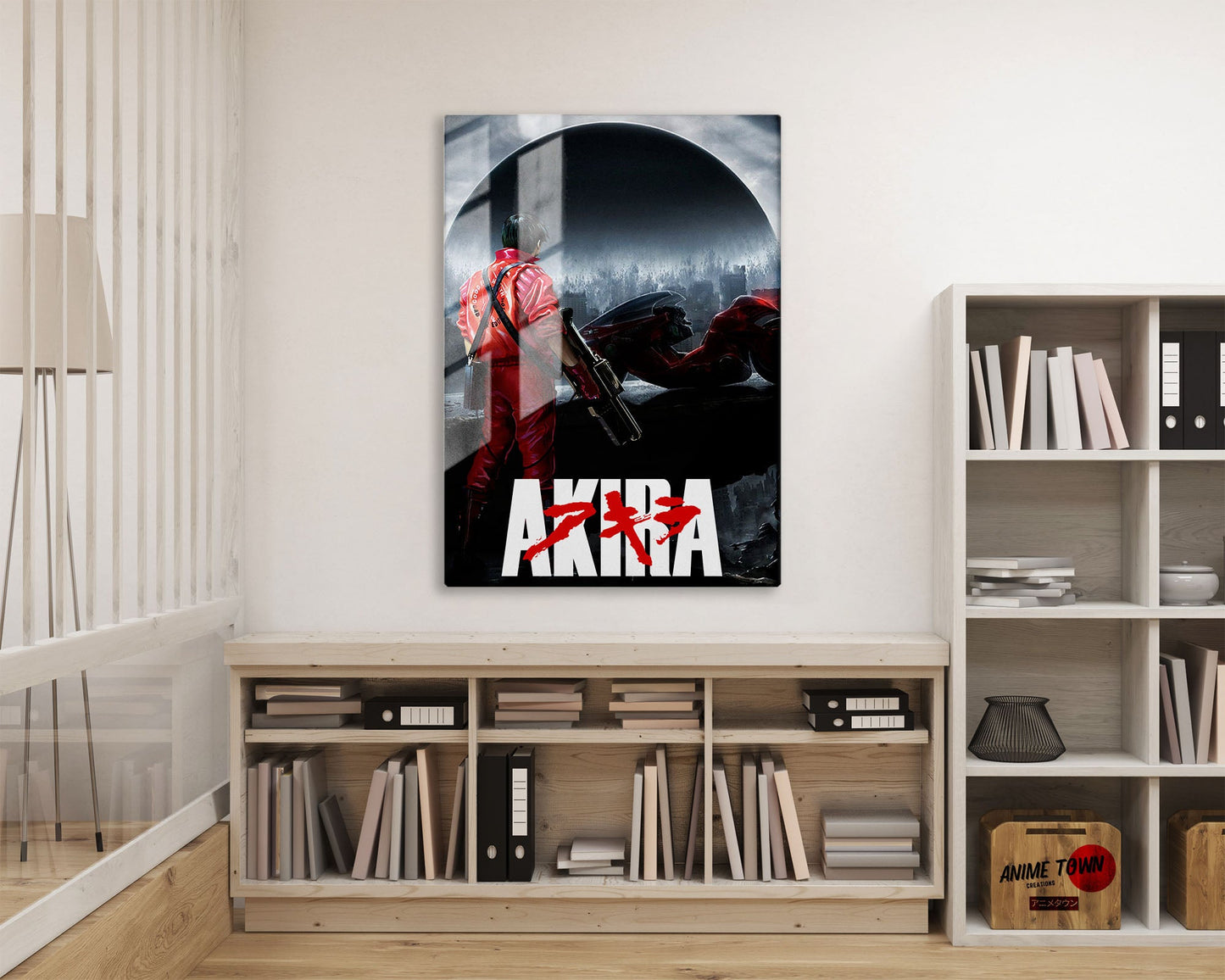 Anime Town Creations Metal Poster Akira Dystopian Black 16" x 24" Home Goods - Anime Akira Metal Poster