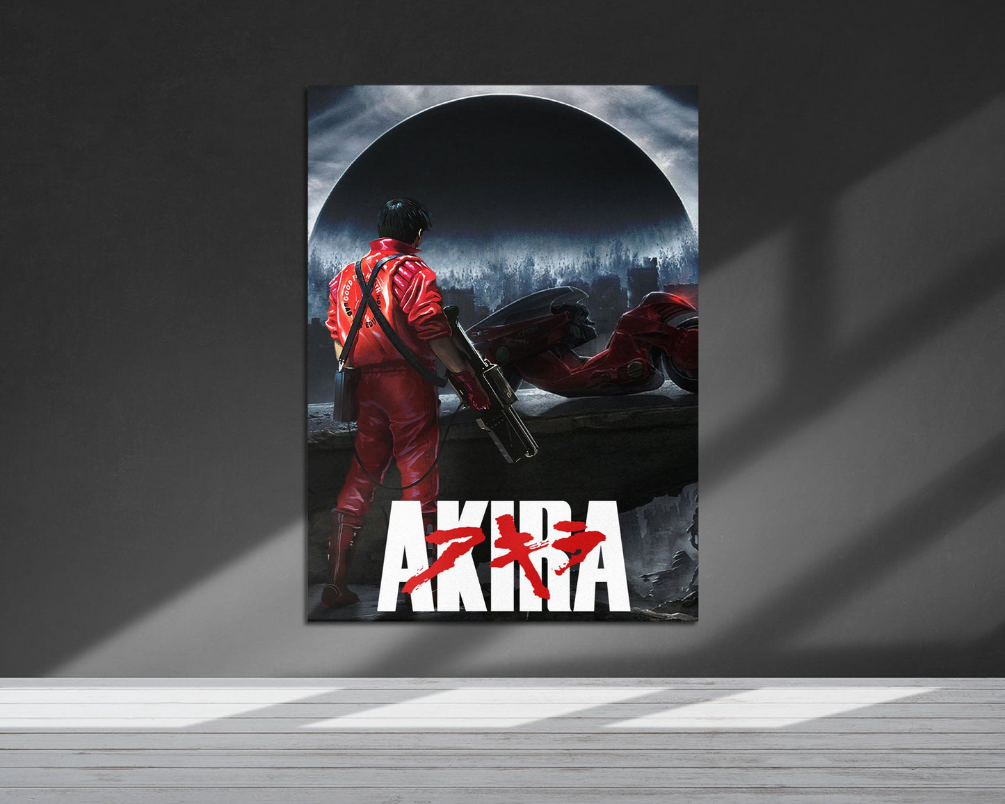 Anime Town Creations Metal Poster Akira Dystopian Black 5" x 7" Home Goods - Anime Akira Metal Poster