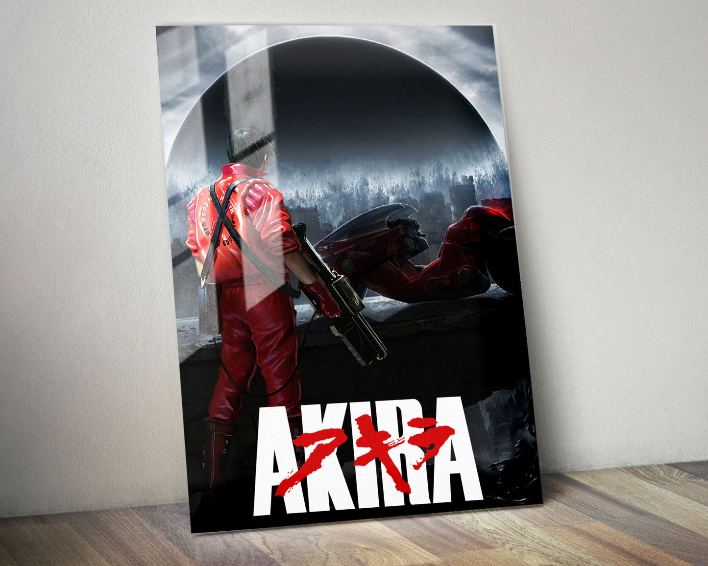 Anime Town Creations Metal Poster Akira Dystopian Black 5" x 7" Home Goods - Anime Akira Metal Poster