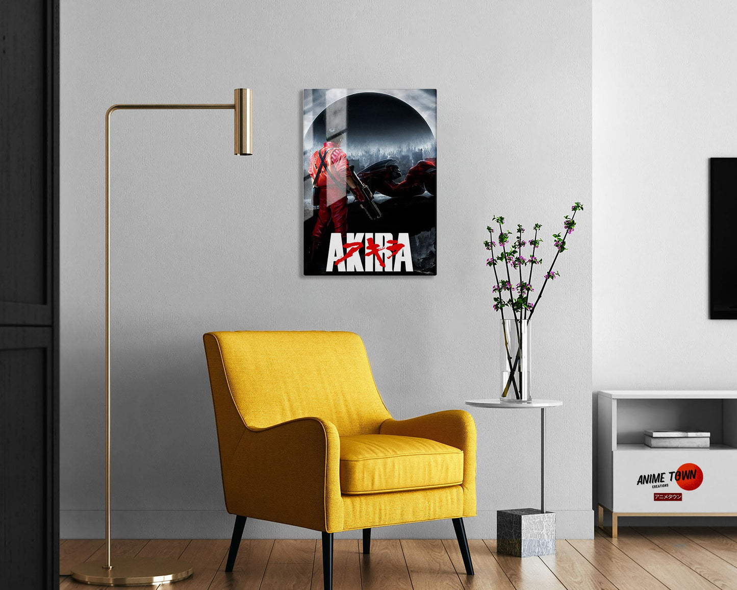 Anime Town Creations Metal Poster Akira Dystopian Black 5" x 7" Home Goods - Anime Akira Metal Poster