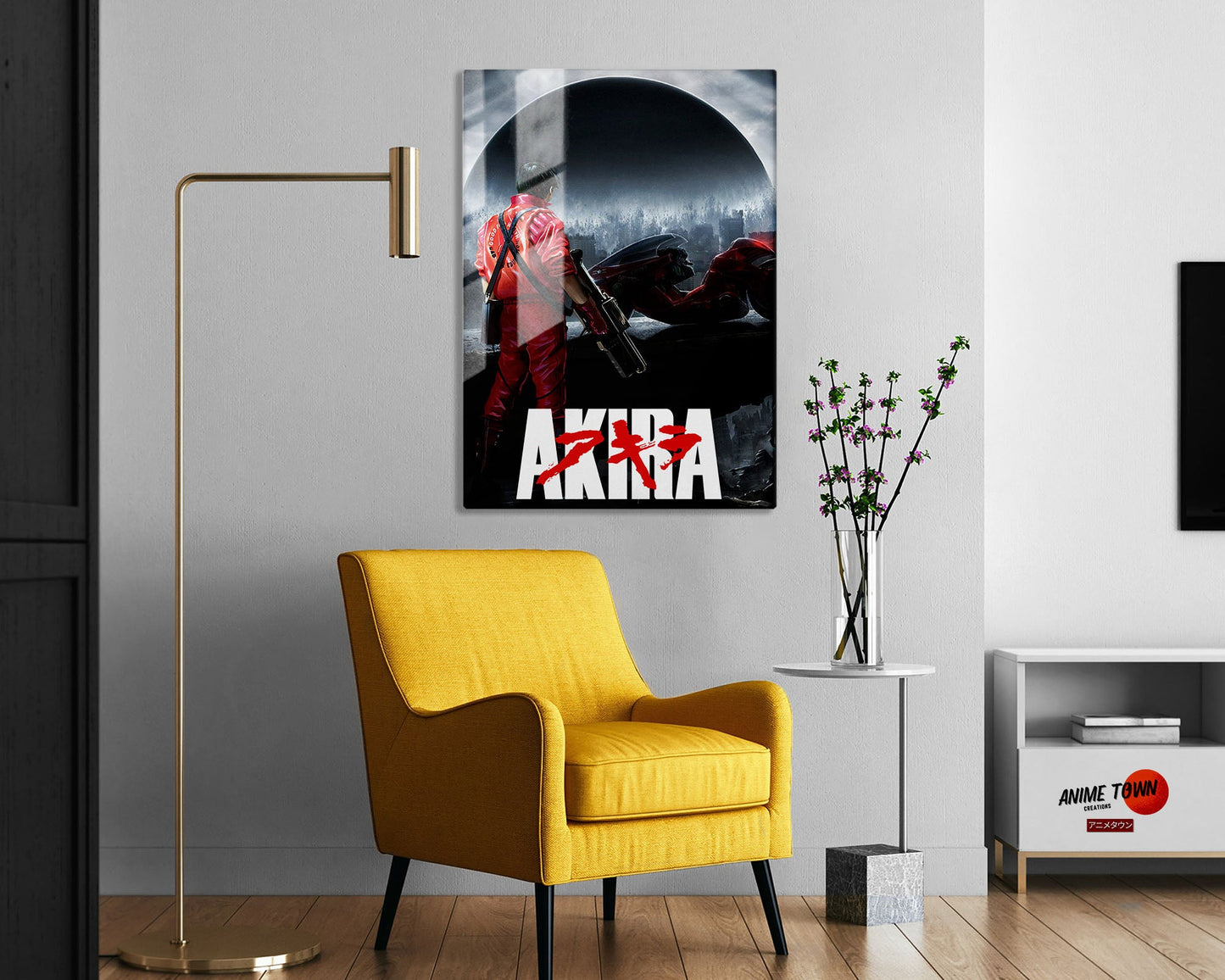 Anime Town Creations Metal Poster Akira Dystopian Black 5" x 7" Home Goods - Anime Akira Metal Poster
