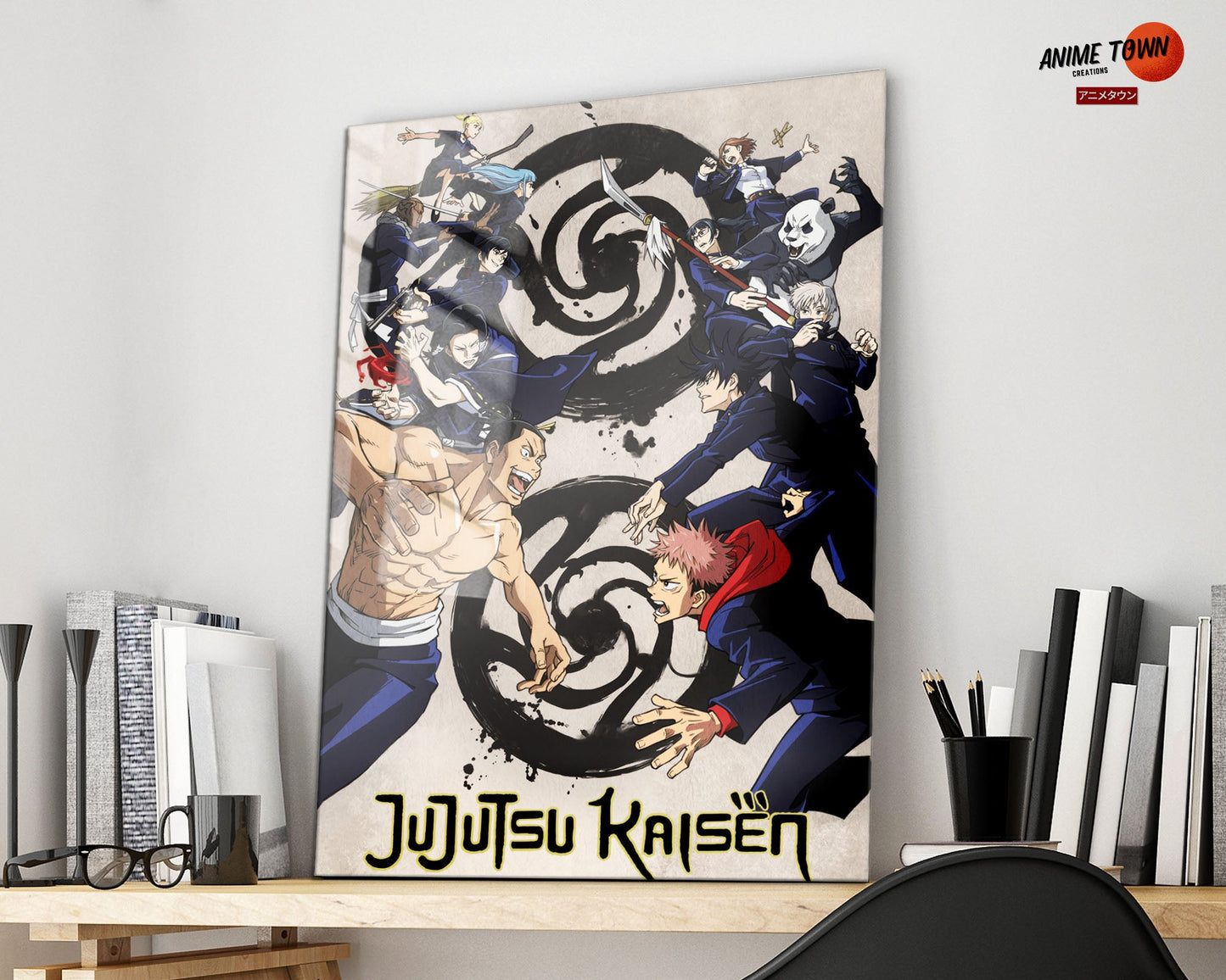 Anime Town Creations Metal Poster Jujutsu Kaisen Tokyo vs Kyoto 16" x 24" Home Goods - Anime Jujutsu Kaisen Metal Poster
