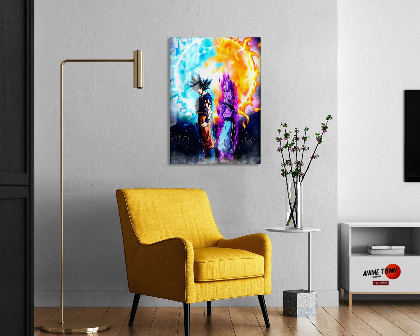 Dragon Ball Goku Beerus Flare Metal Poster