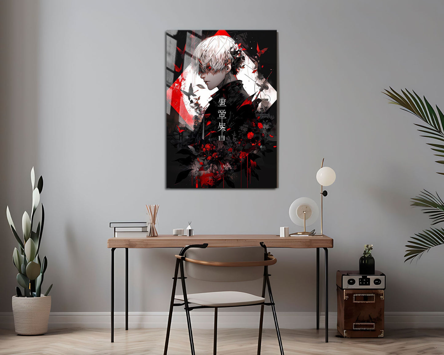 Anime Town Creations Metal Poster Tokyo Ghoul Ken Kaneki Red 16" x 24" Home Goods - Anime Tokyo Ghoul Metal Poster