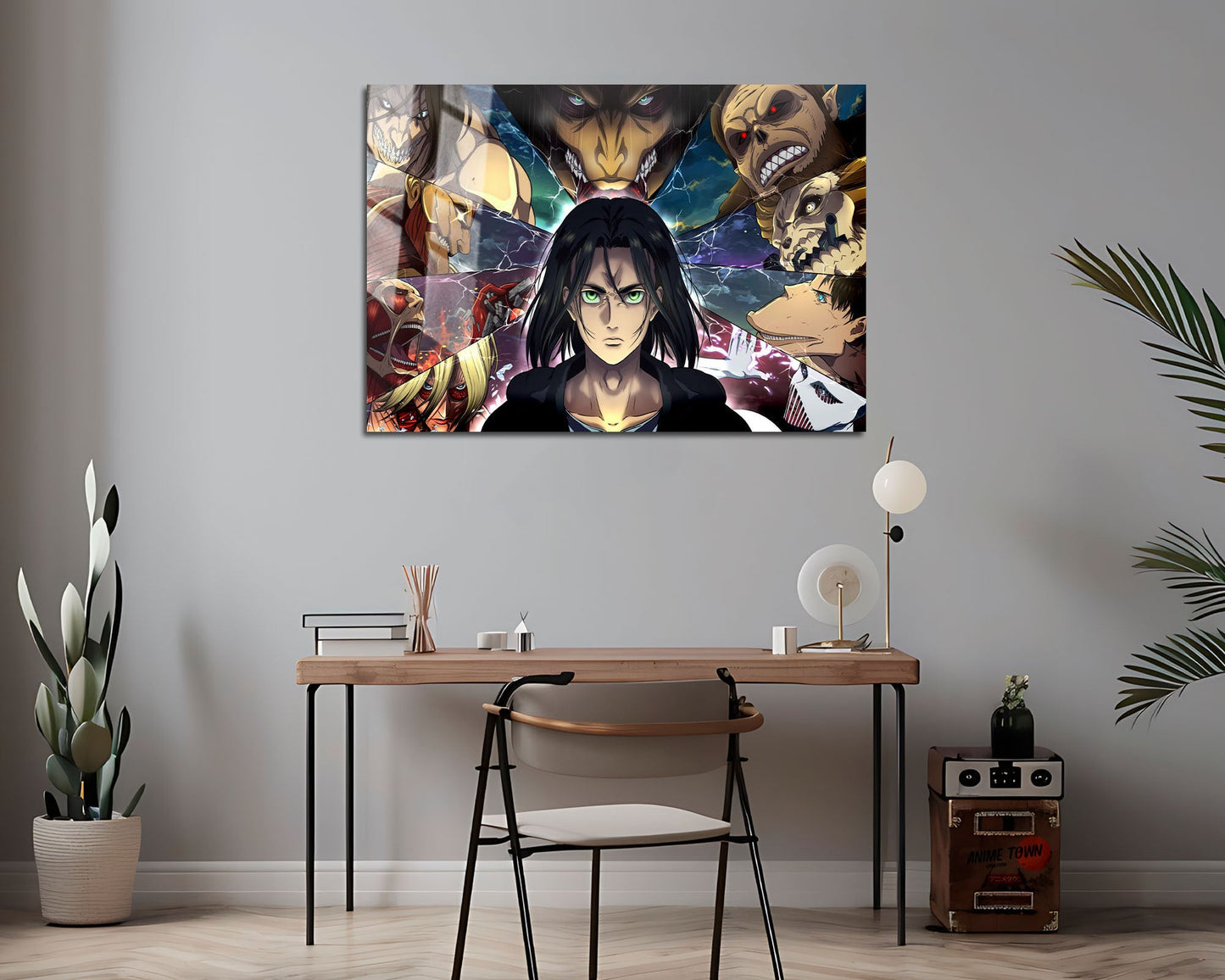 Anime Town Creations Metal Poster Landscape Attack on Titan Eren Founding Titan 7" x 5" Home Goods - Anime Attack on Titan Metal Poster