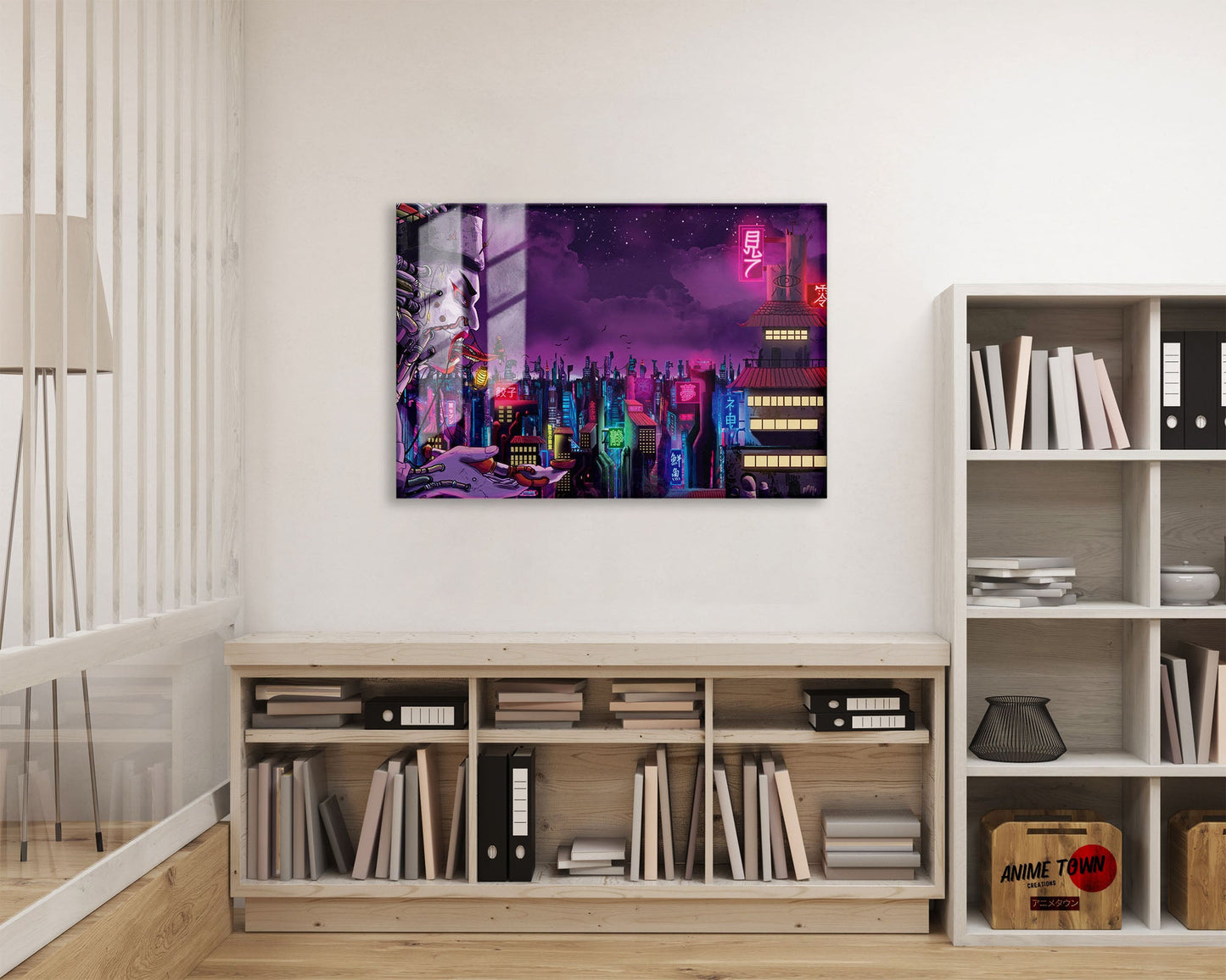 Anime Town Creations Metal Poster Landscape Akatsuki Village 24" x 16" Home Goods - Anime Demon Slayer Metal Poster