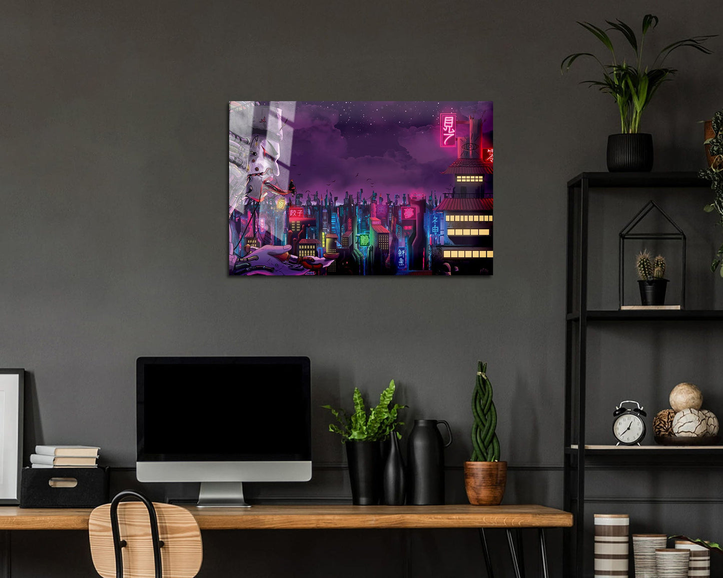 Anime Town Creations Metal Poster Landscape Akatsuki Village 24" x 16" Home Goods - Anime Demon Slayer Metal Poster