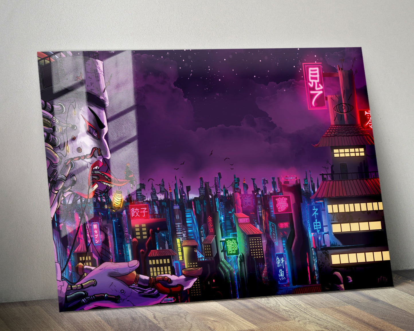 Anime Town Creations Metal Poster Landscape Akatsuki Village 36" x 24" Home Goods - Anime Demon Slayer Metal Poster