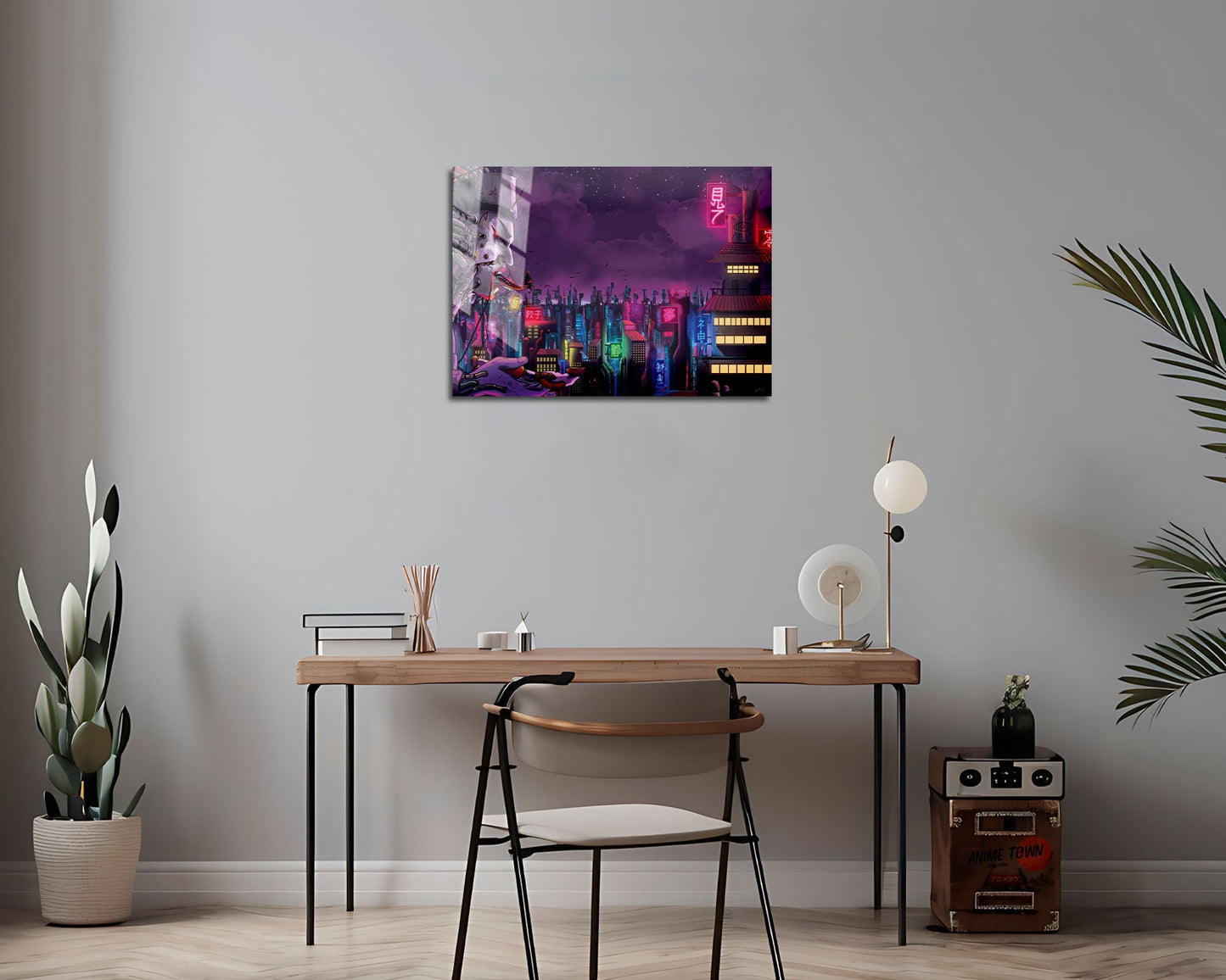 Anime Town Creations Metal Poster Landscape Akatsuki Village 7" x 5" Home Goods - Anime Demon Slayer Metal Poster