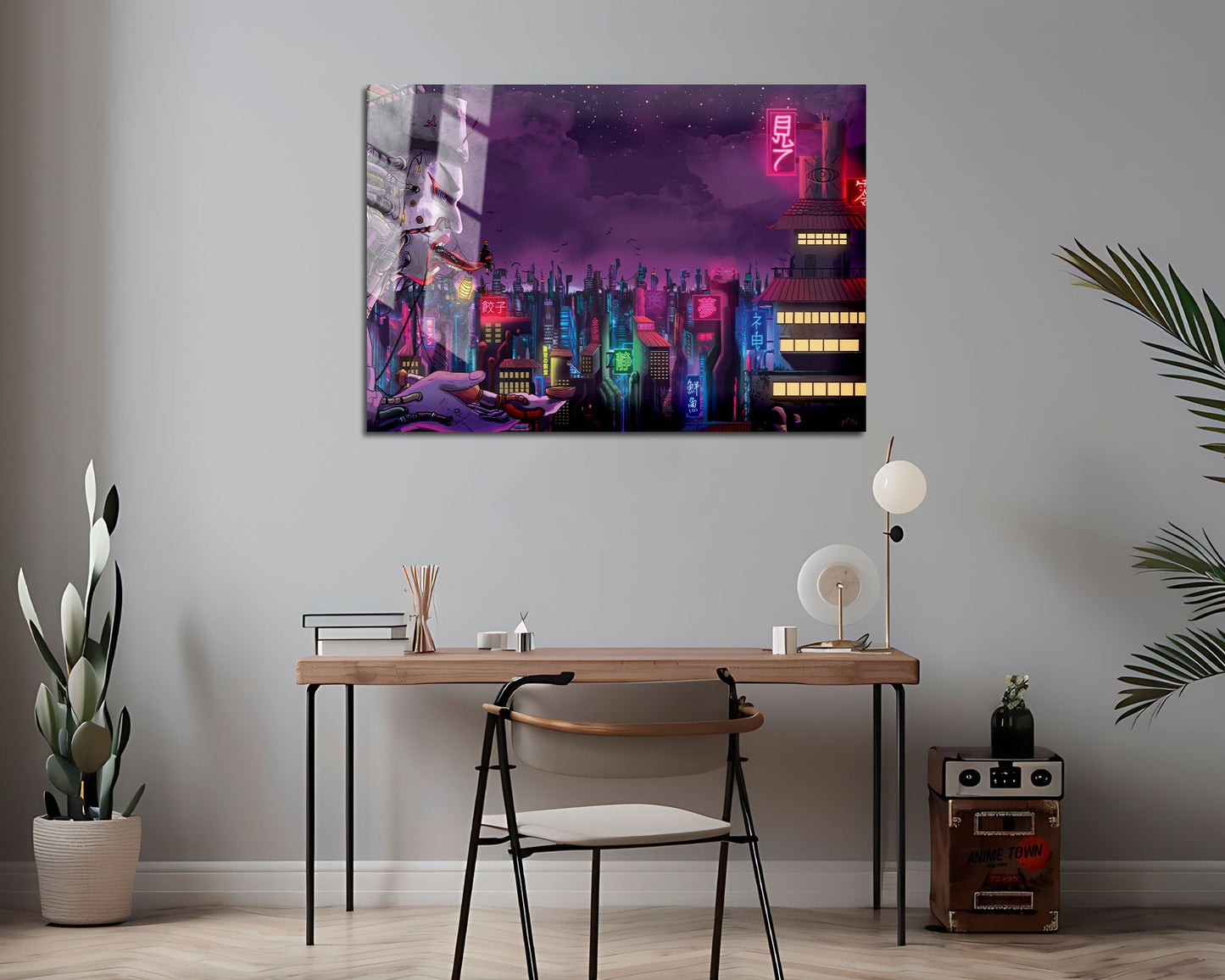 Anime Town Creations Metal Poster Landscape Akatsuki Village 7" x 5" Home Goods - Anime Demon Slayer Metal Poster