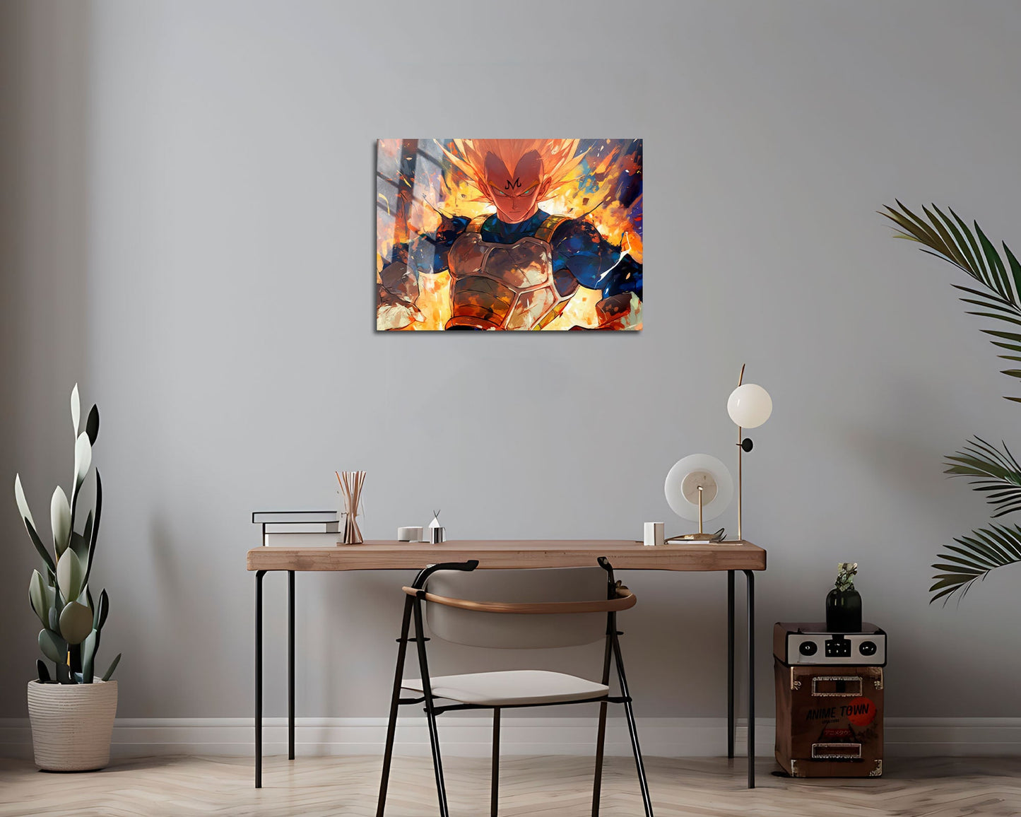 Anime Town Creations Metal Poster Landscape Dragon Ball Artistic Majin Vegeta 7" x 5" Home Goods - Anime Dragon Ball Metal Poster