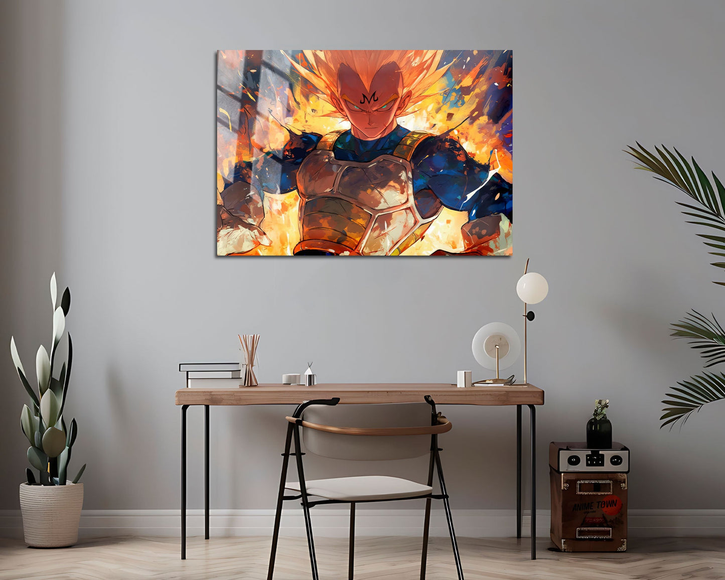 Anime Town Creations Metal Poster Landscape Dragon Ball Artistic Majin Vegeta 7" x 5" Home Goods - Anime Dragon Ball Metal Poster