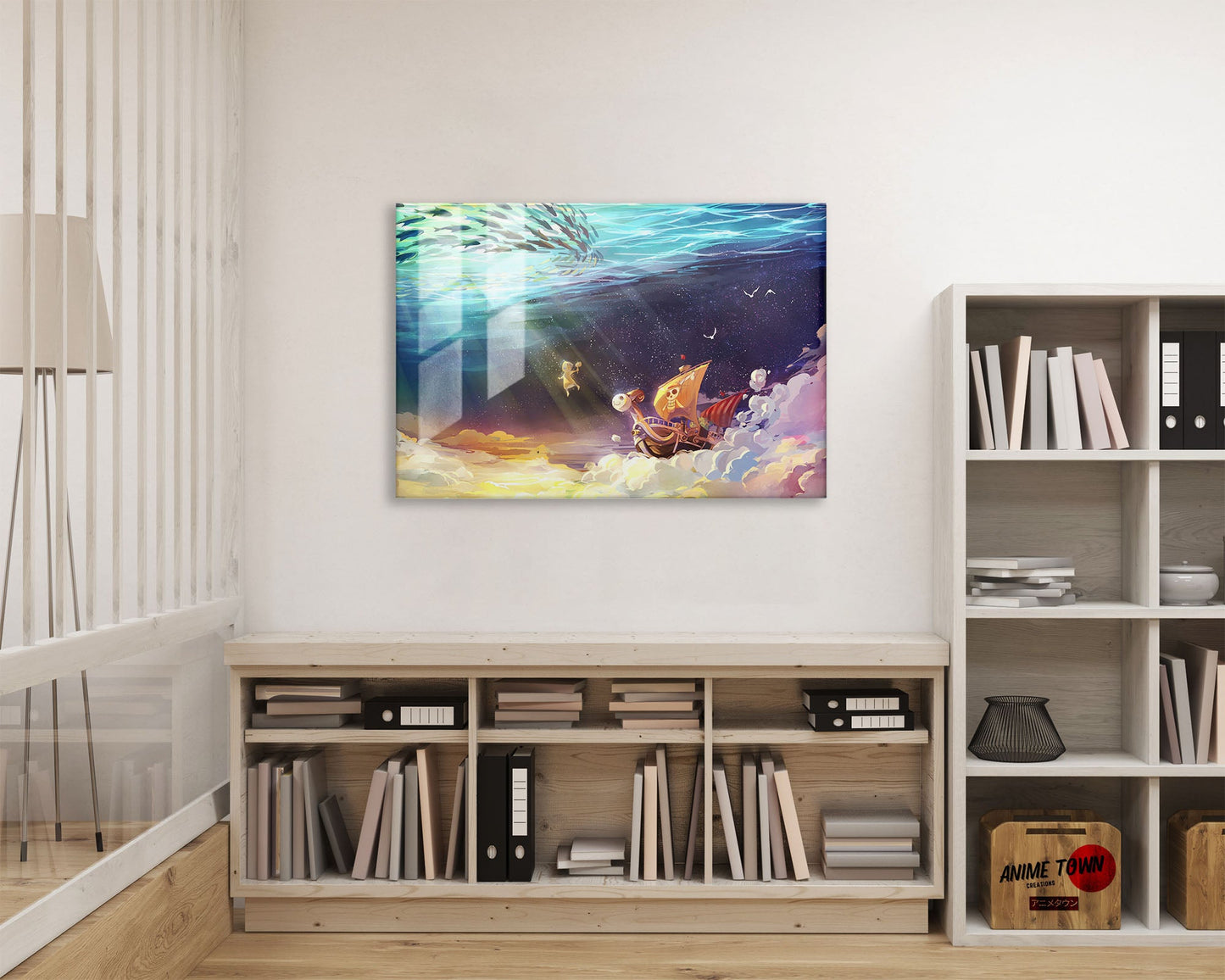 Anime Town Creations Metal Poster Landscape One Piece Going Merry 24" x 16" Home Goods - Anime One Piece Metal Poster