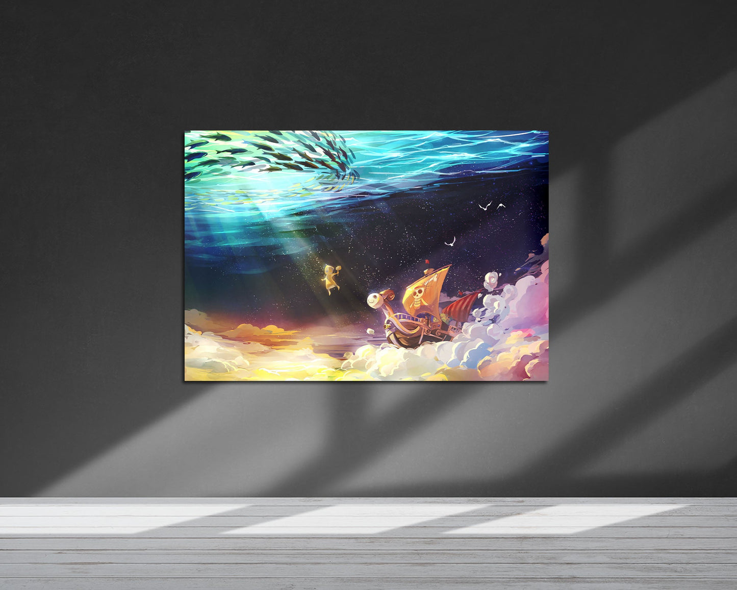 Anime Town Creations Metal Poster Landscape One Piece Going Merry 36" x 24" Home Goods - Anime One Piece Metal Poster