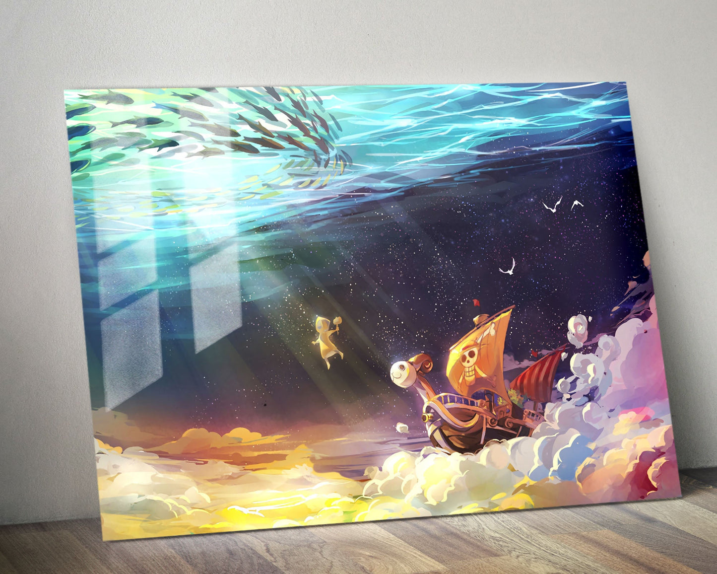 Anime Town Creations Metal Poster Landscape One Piece Going Merry 36" x 24" Home Goods - Anime One Piece Metal Poster