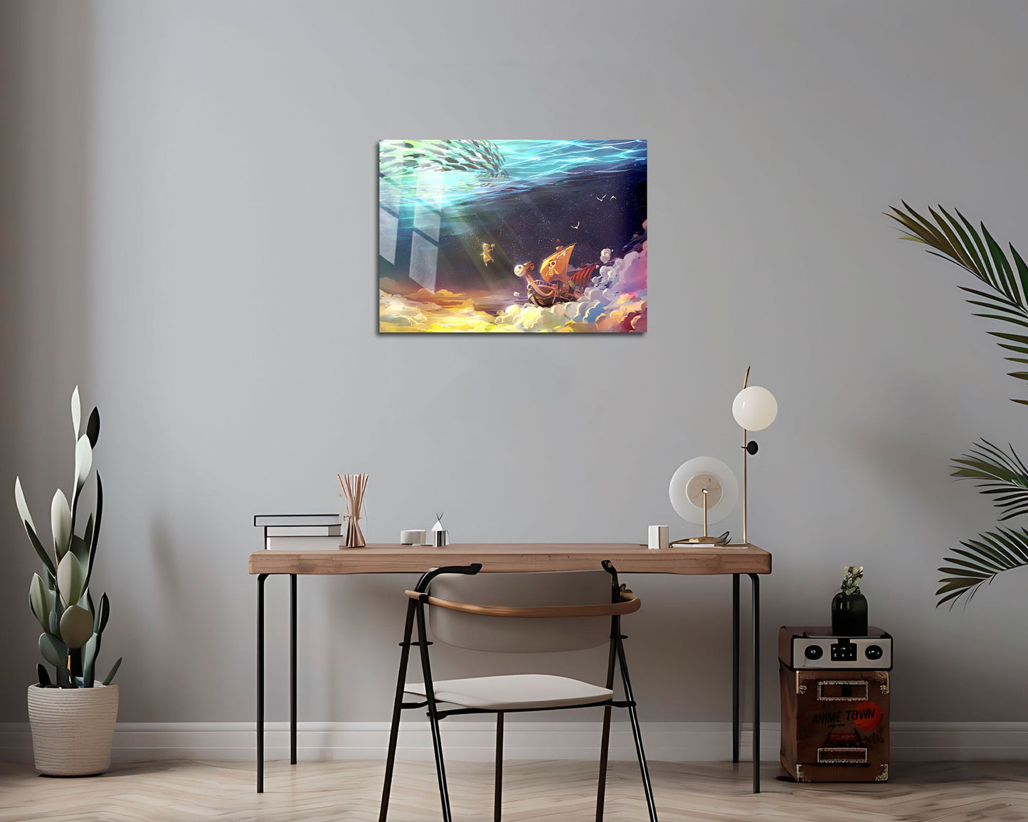 Anime Town Creations Metal Poster Landscape One Piece Going Merry 7" x 5" Home Goods - Anime One Piece Metal Poster