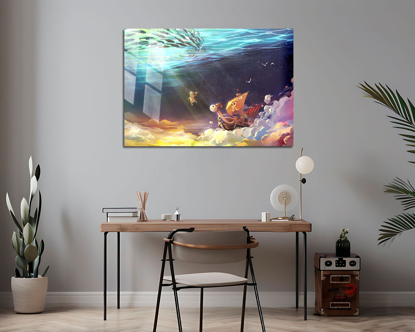 Anime Town Creations Metal Poster Landscape One Piece Going Merry 7" x 5" Home Goods - Anime One Piece Metal Poster