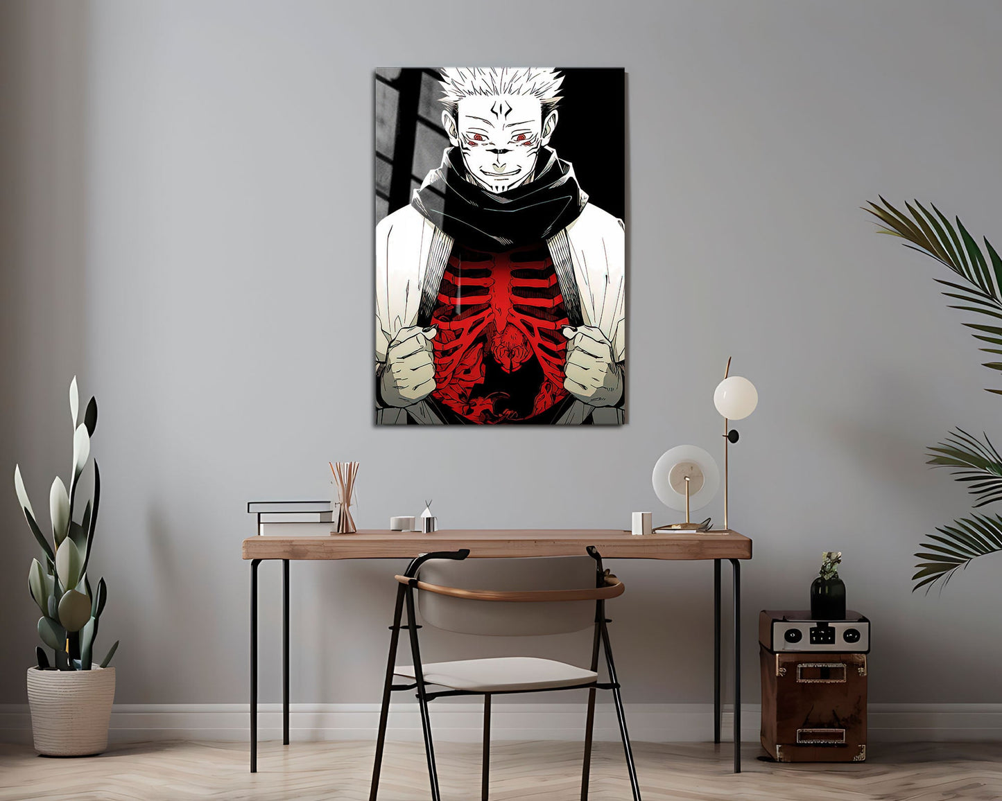 Anime Town Creations Metal Poster Jujutsu Kaisen Sukuna Heart 16" x 24" Home Goods - Anime Jujutsu Kaisen Metal Poster