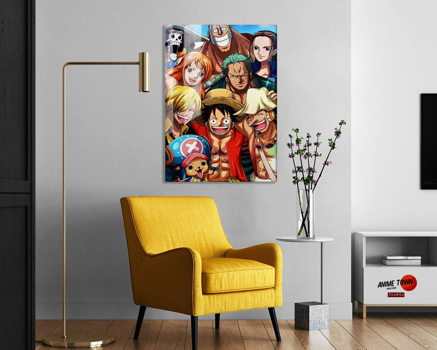 Anime Town Creations Metal Poster One Piece Crew Portrait 5" x 7" Home Goods - Anime One Piece Metal Poster
