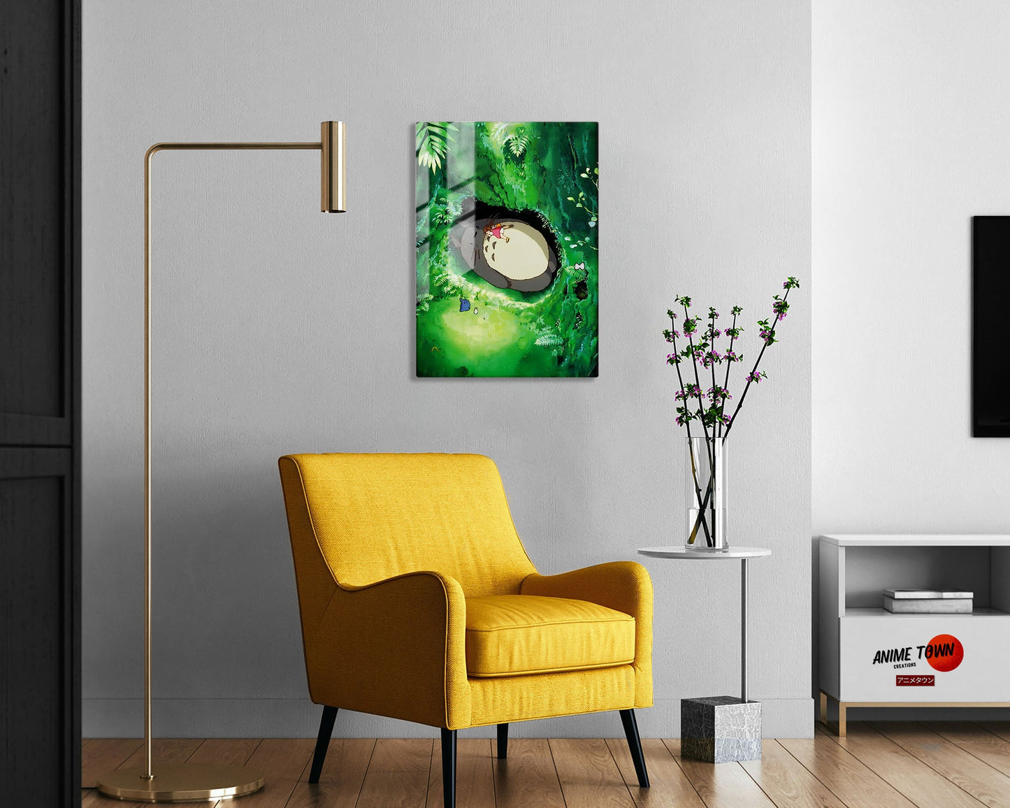 Anime Town Creations Metal Poster Totoro Forest 5" x 7" Home Goods - Anime My Neighbour Totoro Metal Poster