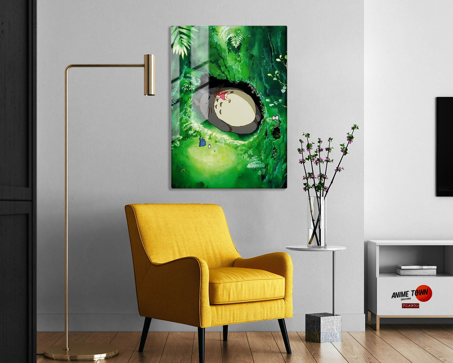 Anime Town Creations Metal Poster Totoro Forest 5" x 7" Home Goods - Anime My Neighbour Totoro Metal Poster