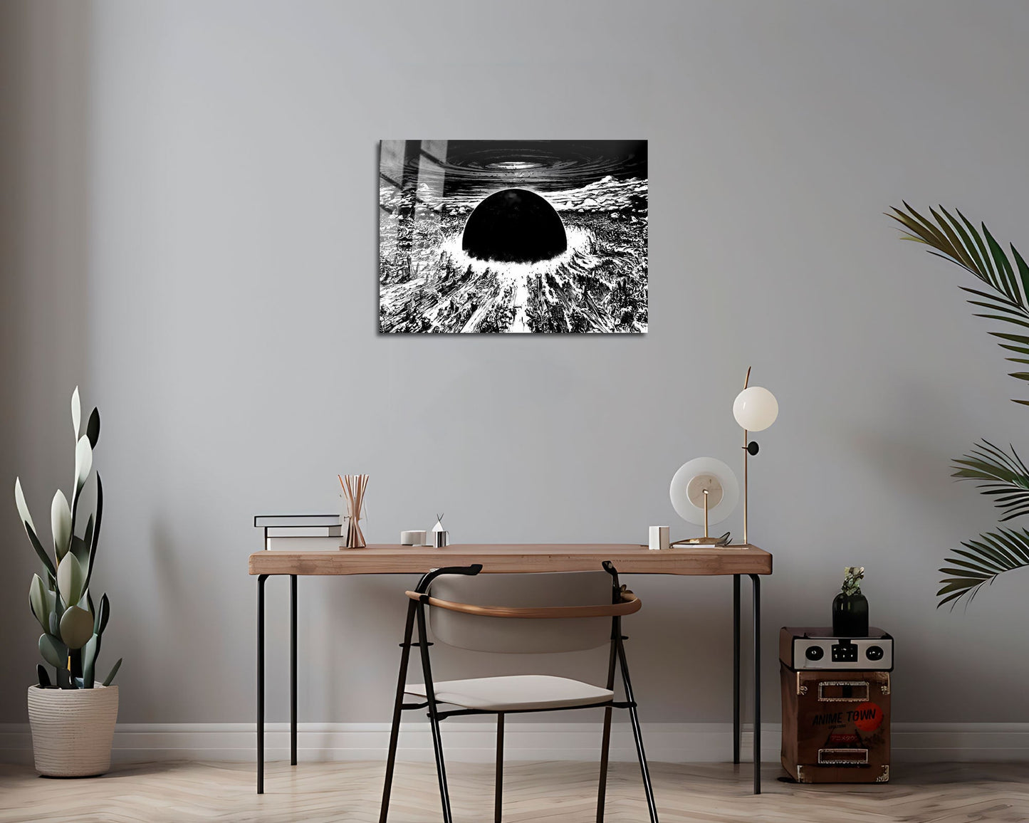 Anime Town Creations Metal Poster Landscape Akira Neo Tokyo Explosion 7" x 5" Home Goods - Anime Akira Metal Poster