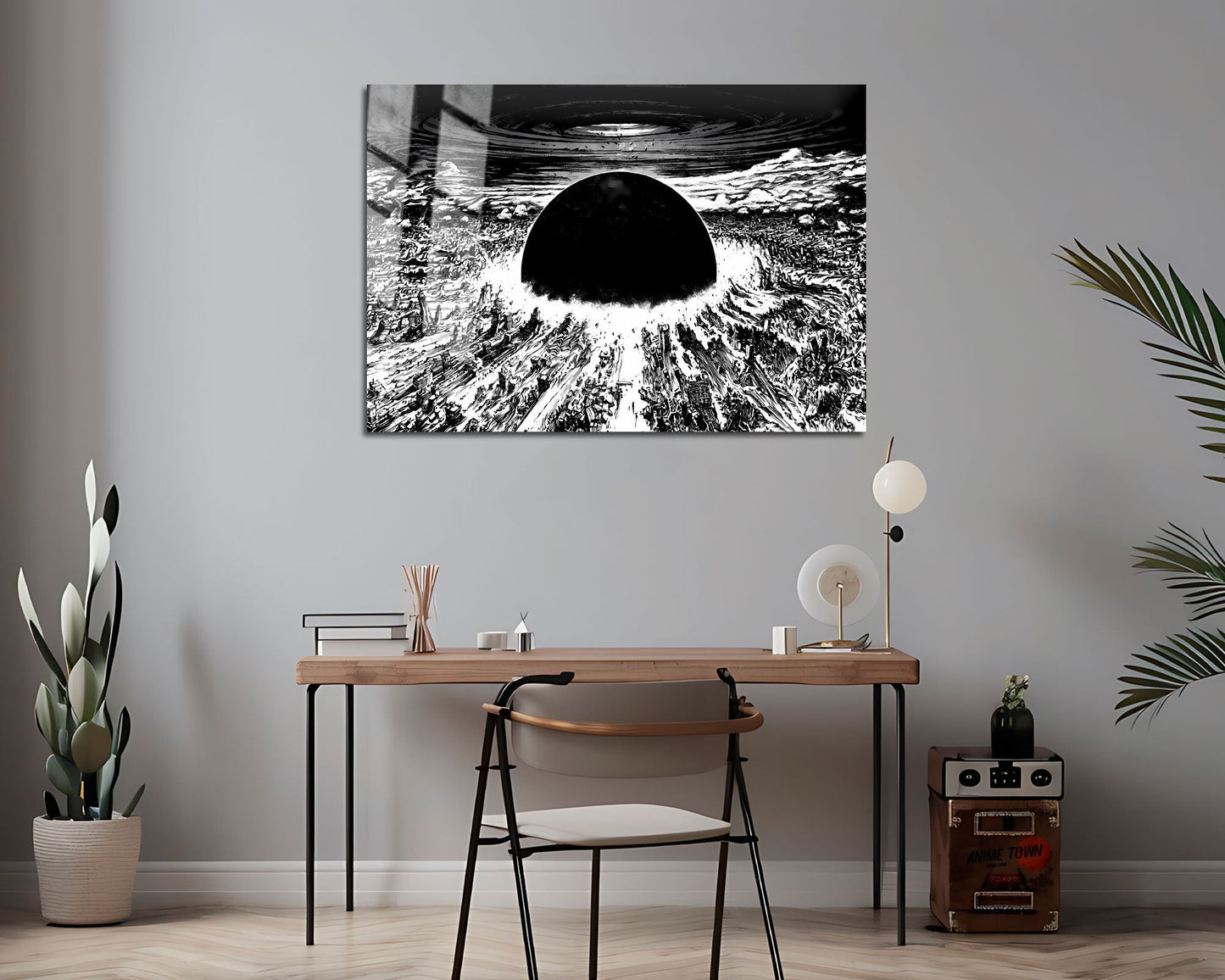 Anime Town Creations Metal Poster Landscape Akira Neo Tokyo Explosion 7" x 5" Home Goods - Anime Akira Metal Poster