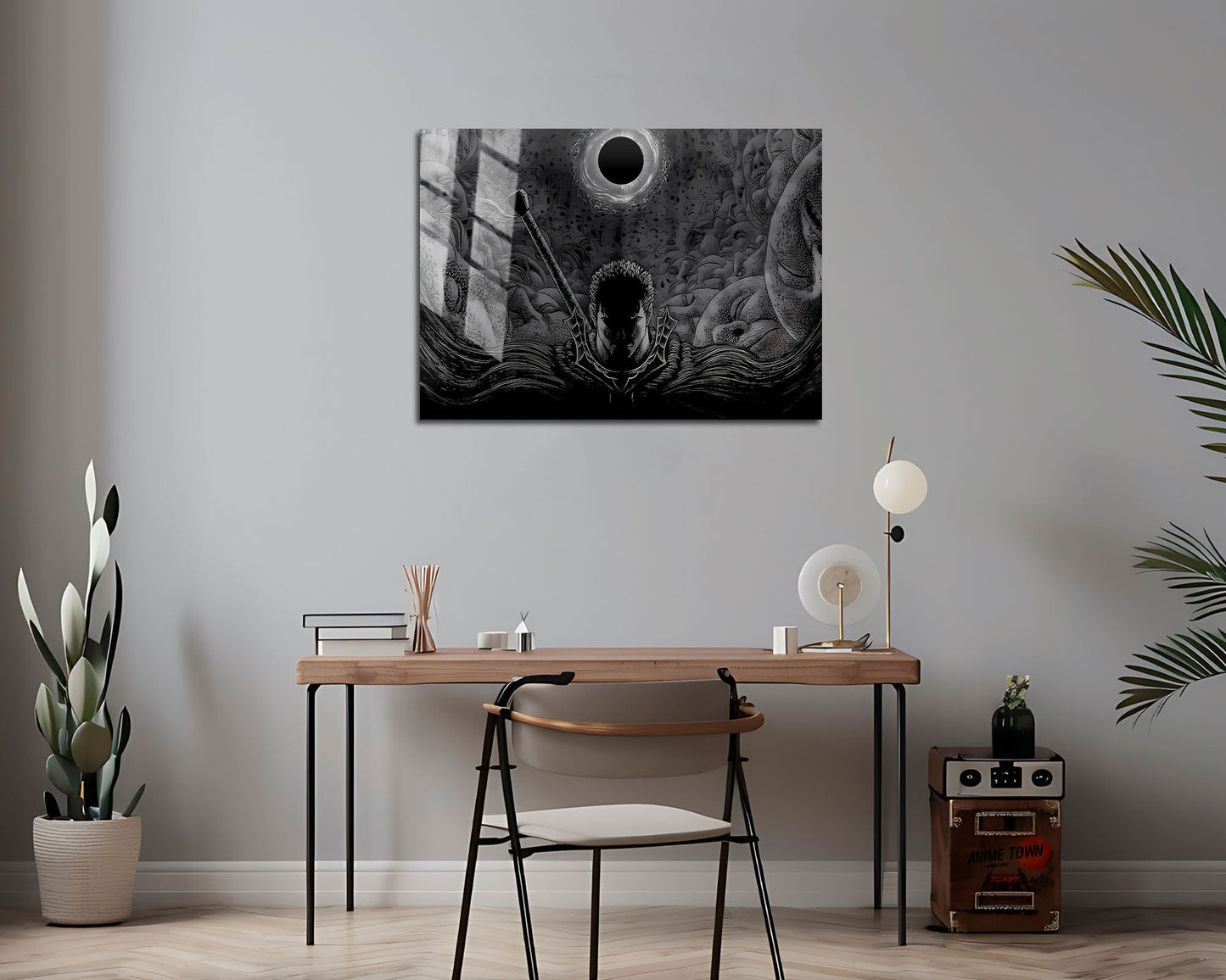 Beserk Black and White Metal Poster