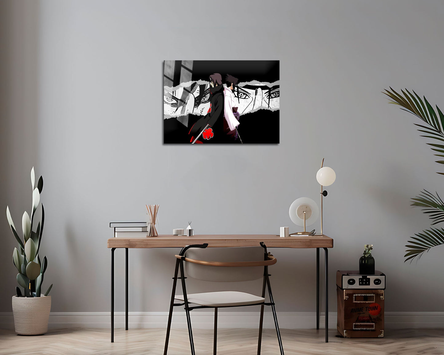 Anime Town Creations Metal Poster Landscape Itachi Sasuke Brothers 7" x 5" Home Goods - Anime Naruto Metal Poster